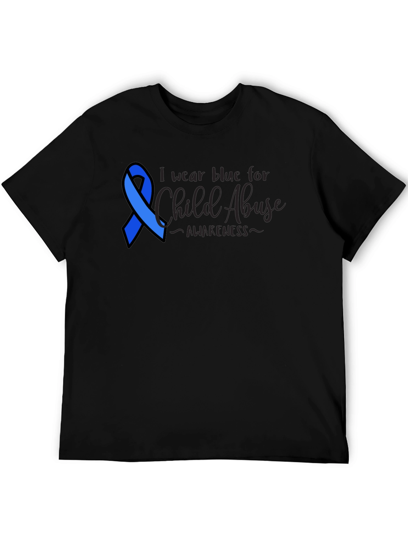 Child Abuse Awareness Blue Ribbon Tee
