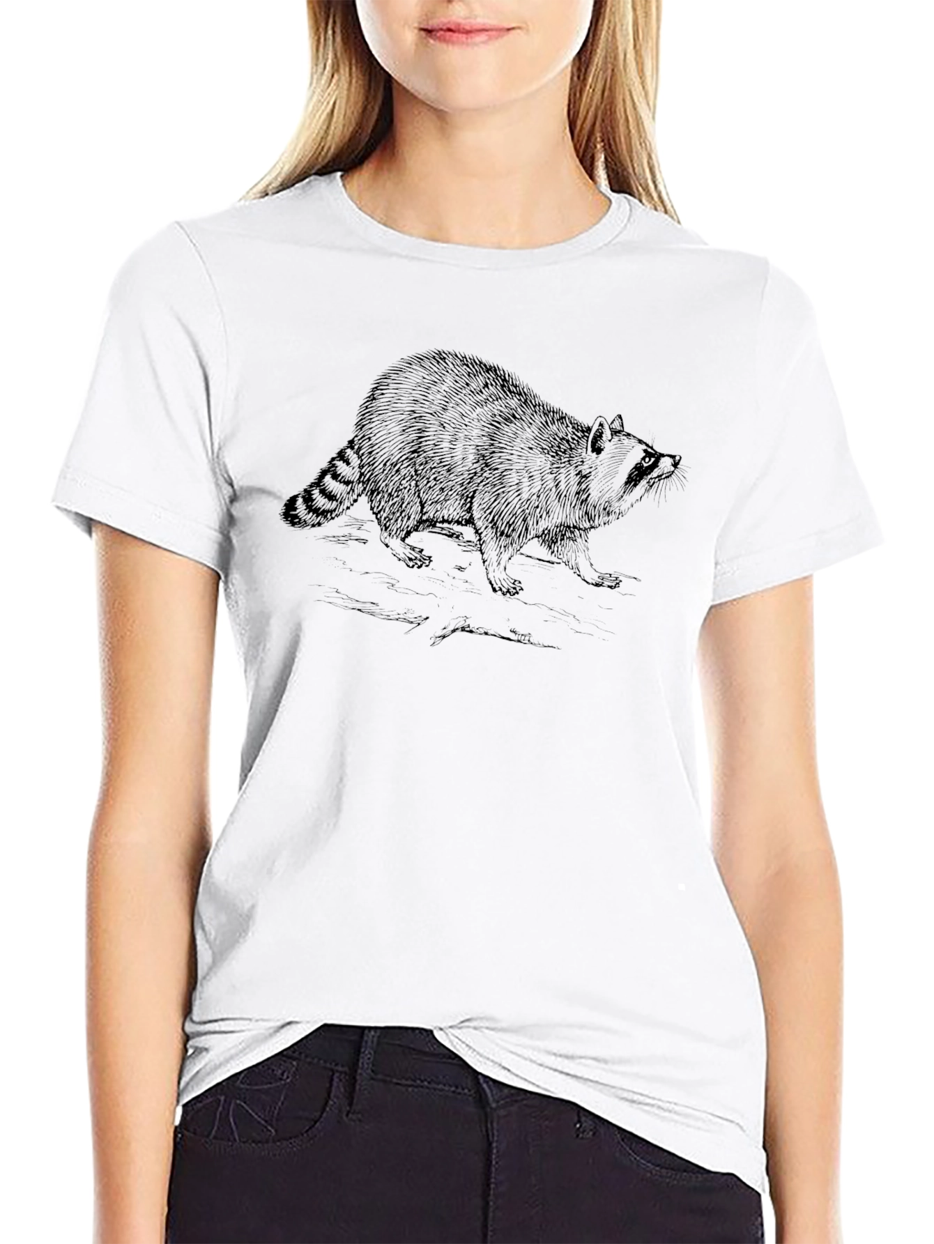 Raccoon Graphic Tee - Classic Black T-Shirt