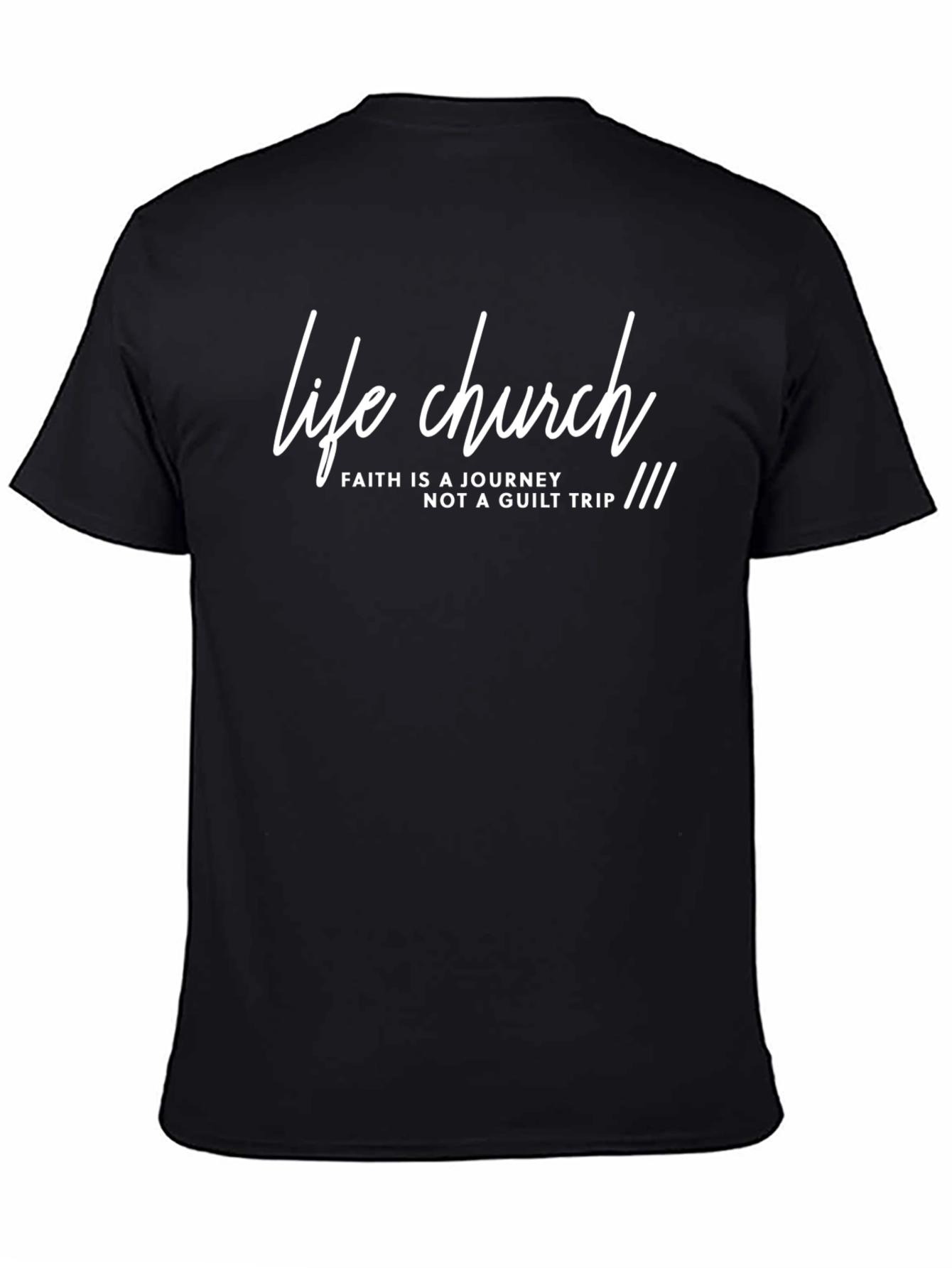 Life Church Faith Journey Black T-Shirt