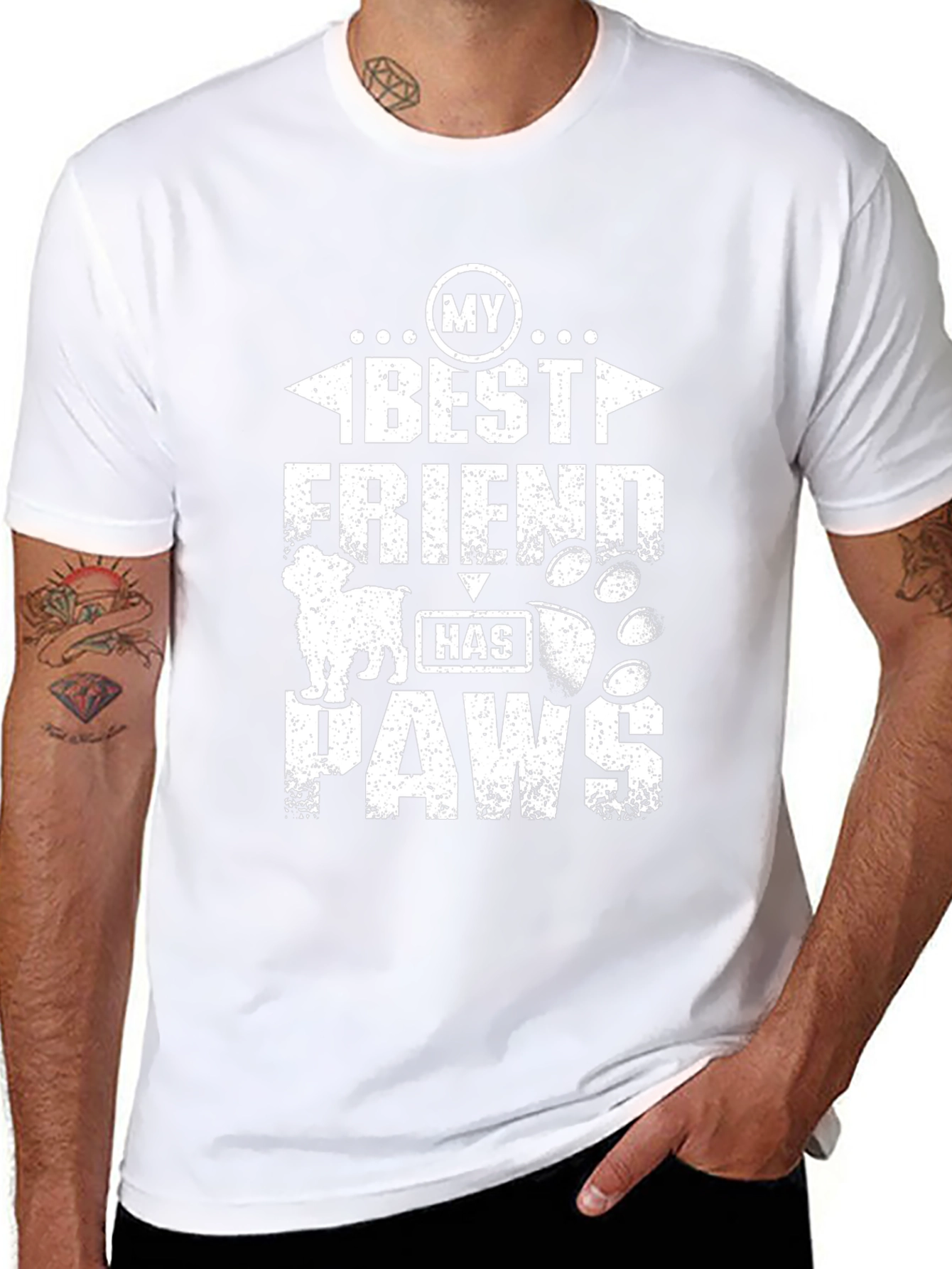 My Best Friend Has Paws Graphic T-Shirt