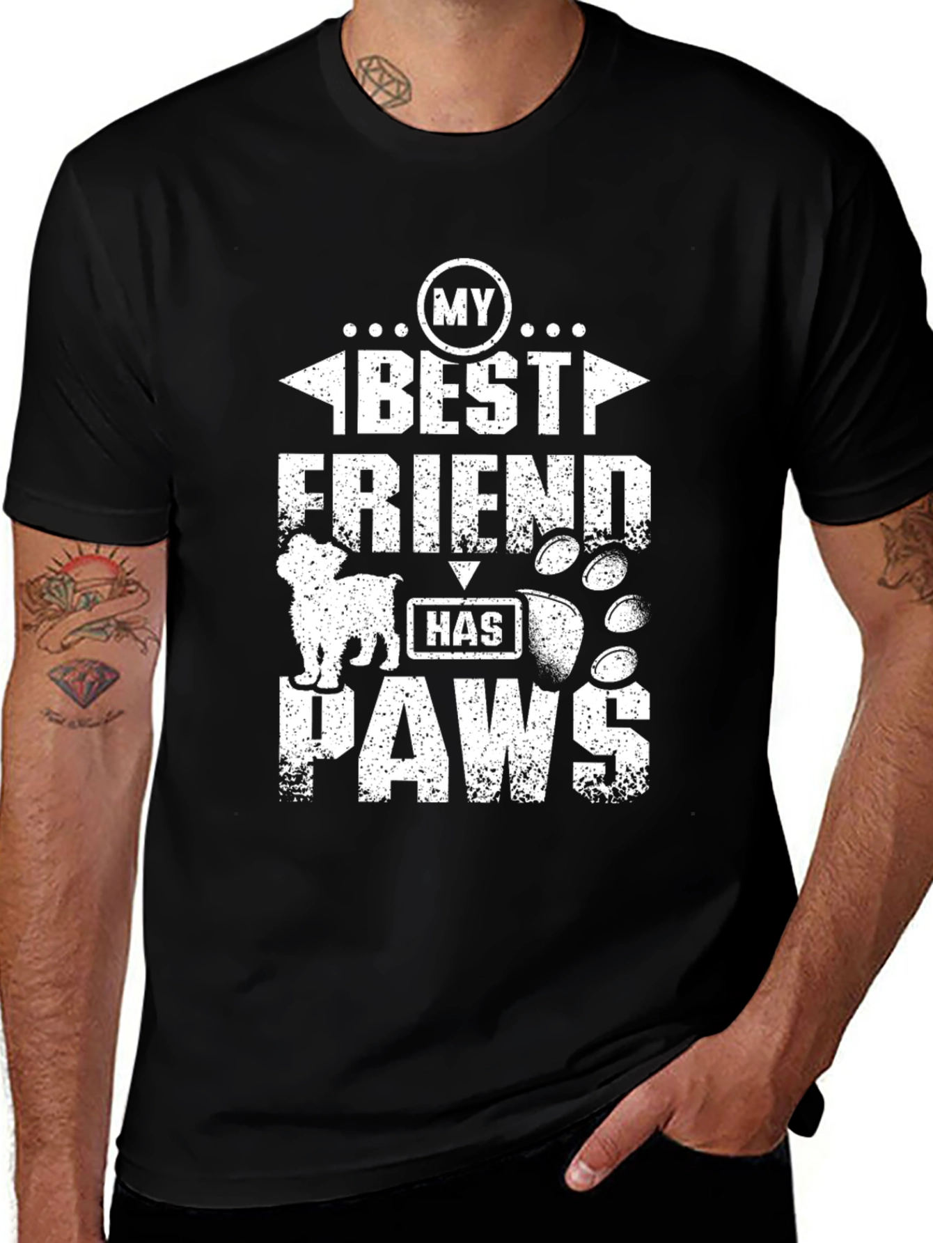 My Best Friend Has Paws Graphic T-Shirt