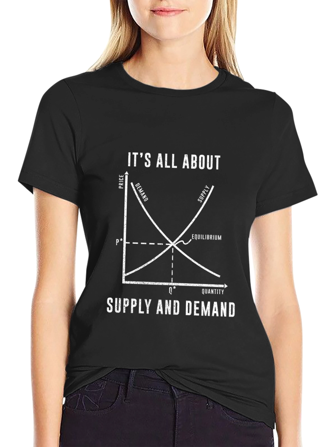 Economics T-Shirt - Supply & Demand Graph