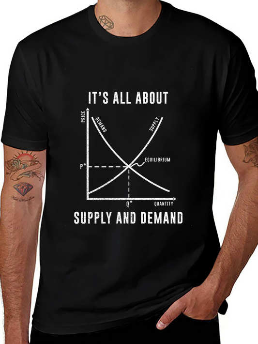 Economics T-Shirt - Supply & Demand Graph