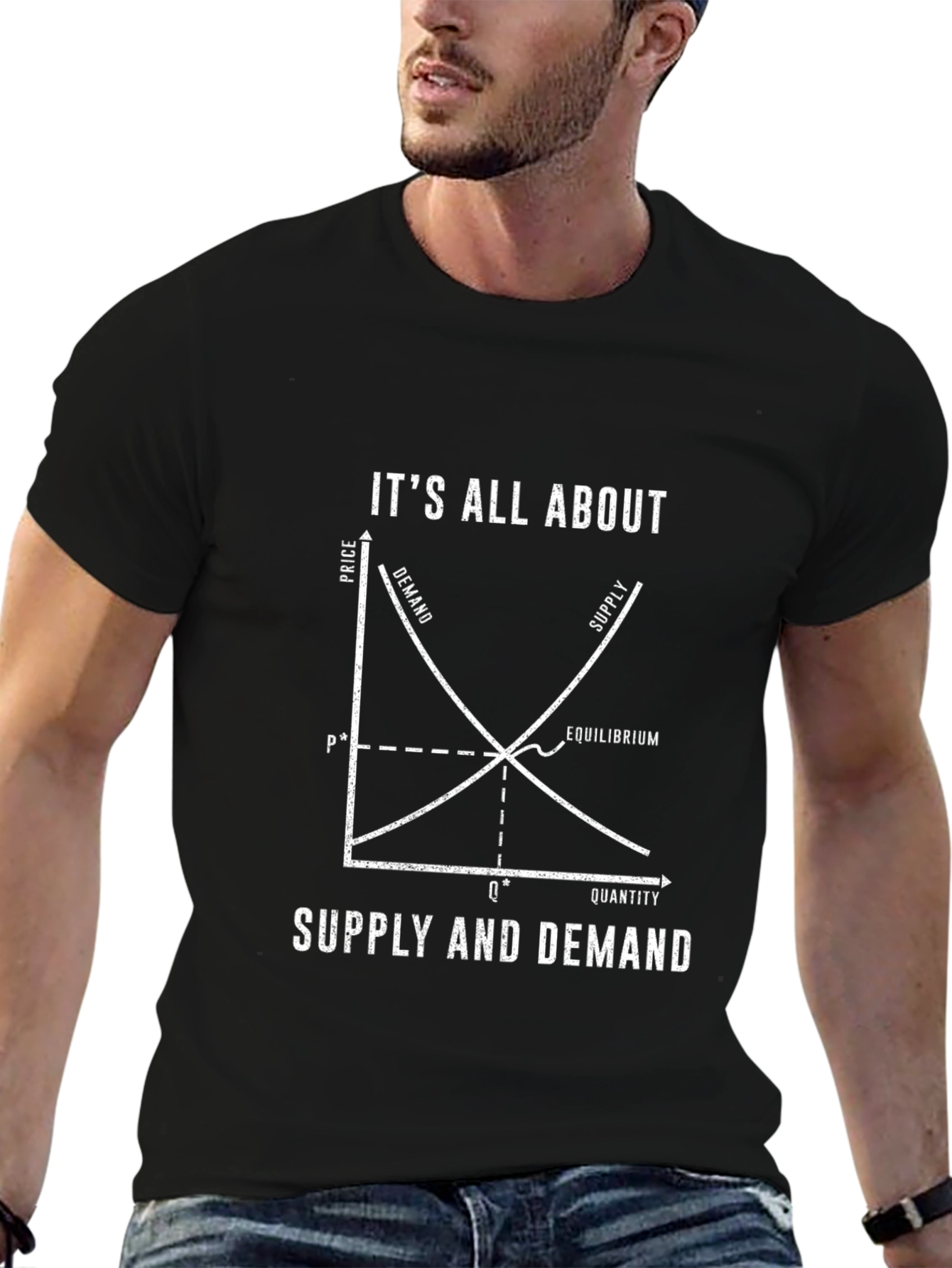 Economics T-Shirt - Supply & Demand Graph