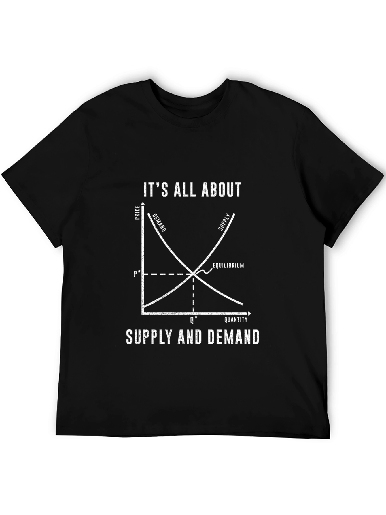 Economics T-Shirt - Supply & Demand Graph