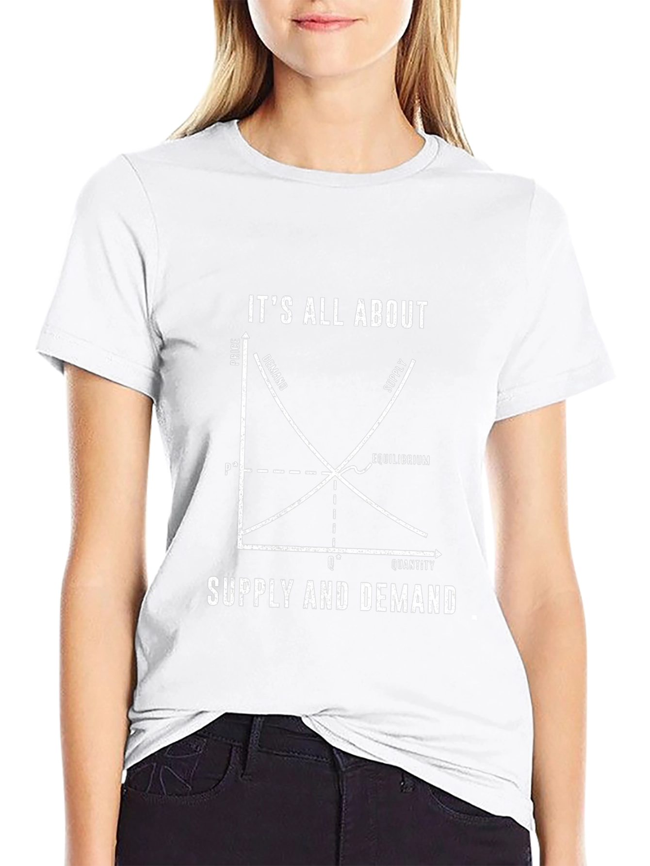 Economics T-Shirt - Supply & Demand Graph
