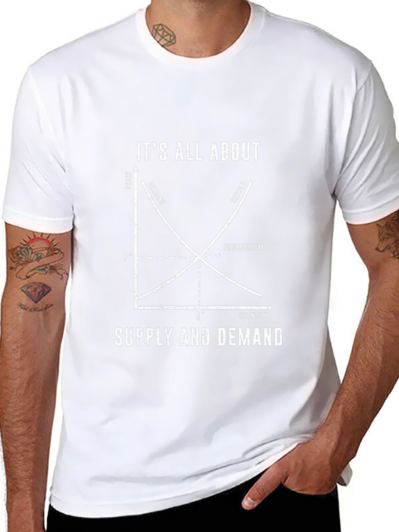 Economics T-Shirt - Supply & Demand Graph