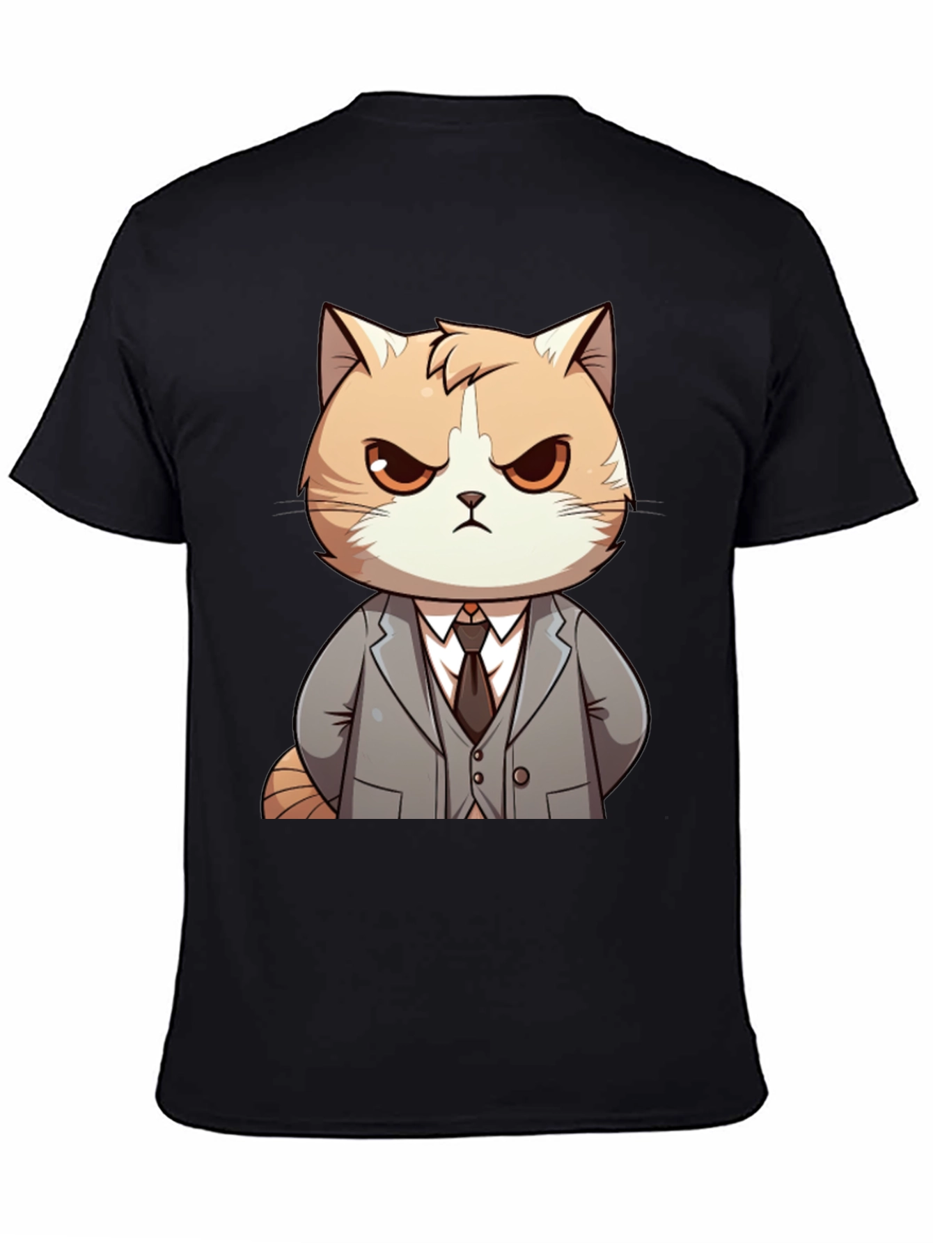 Cat Boss T-Shirt: Funny Cartoon Kitten in Suit