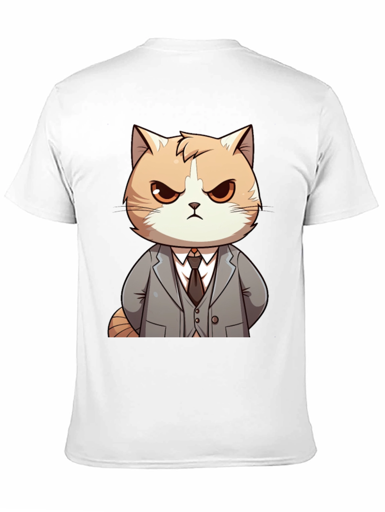 Cat Boss T-Shirt: Funny Cartoon Kitten in Suit