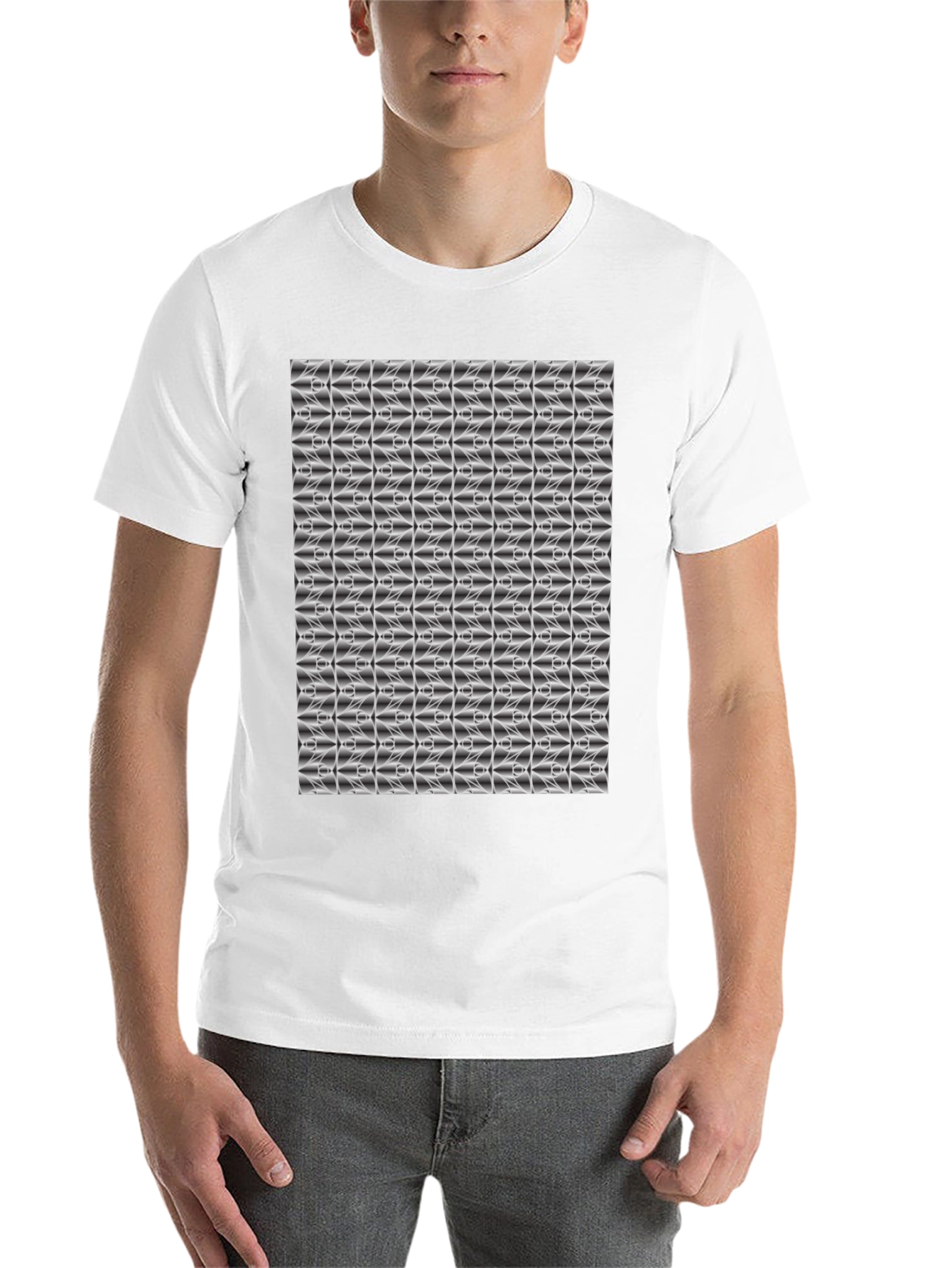 Abstract Pattern Black T-Shirt