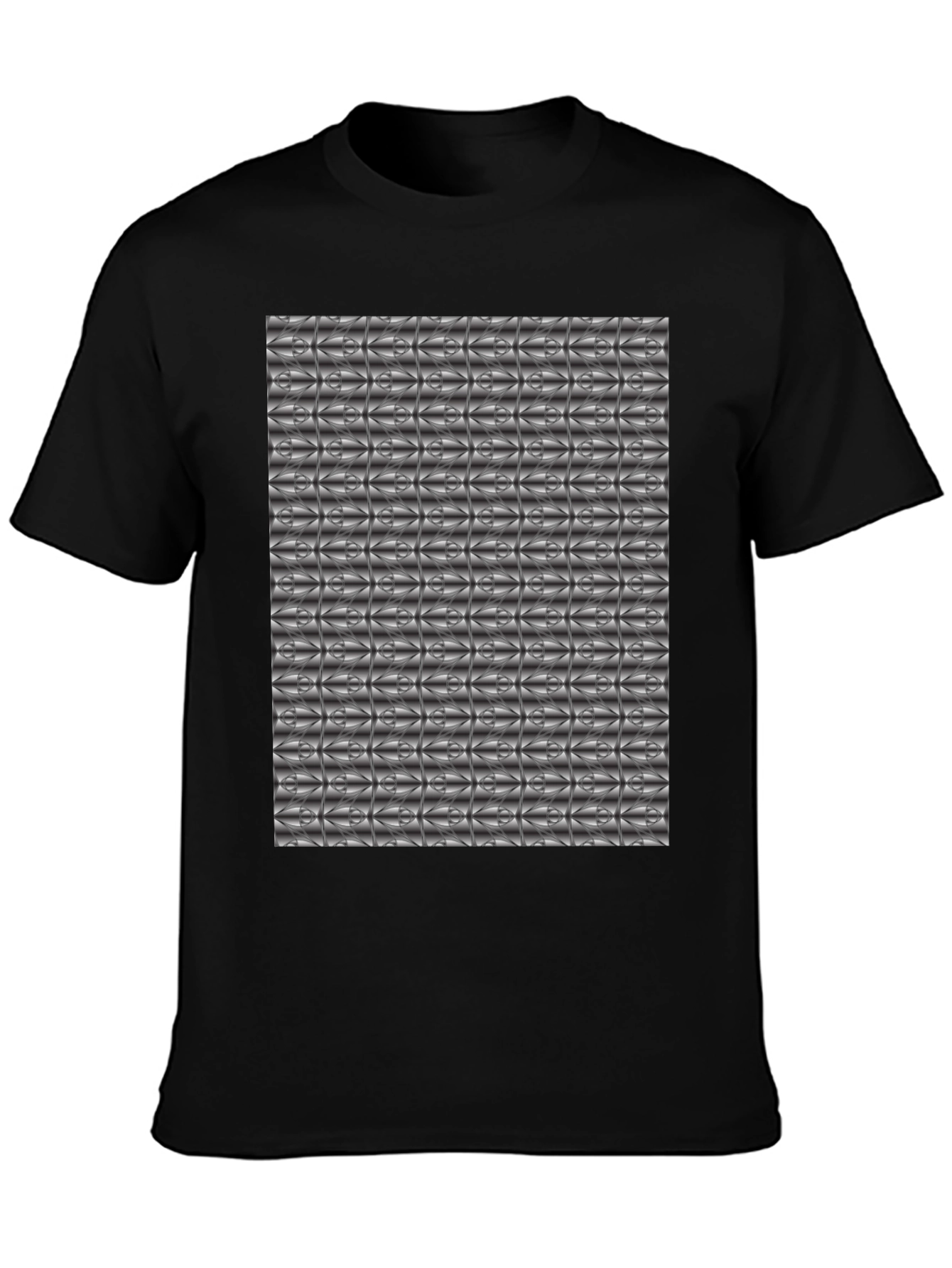 Abstract Pattern Black T-Shirt