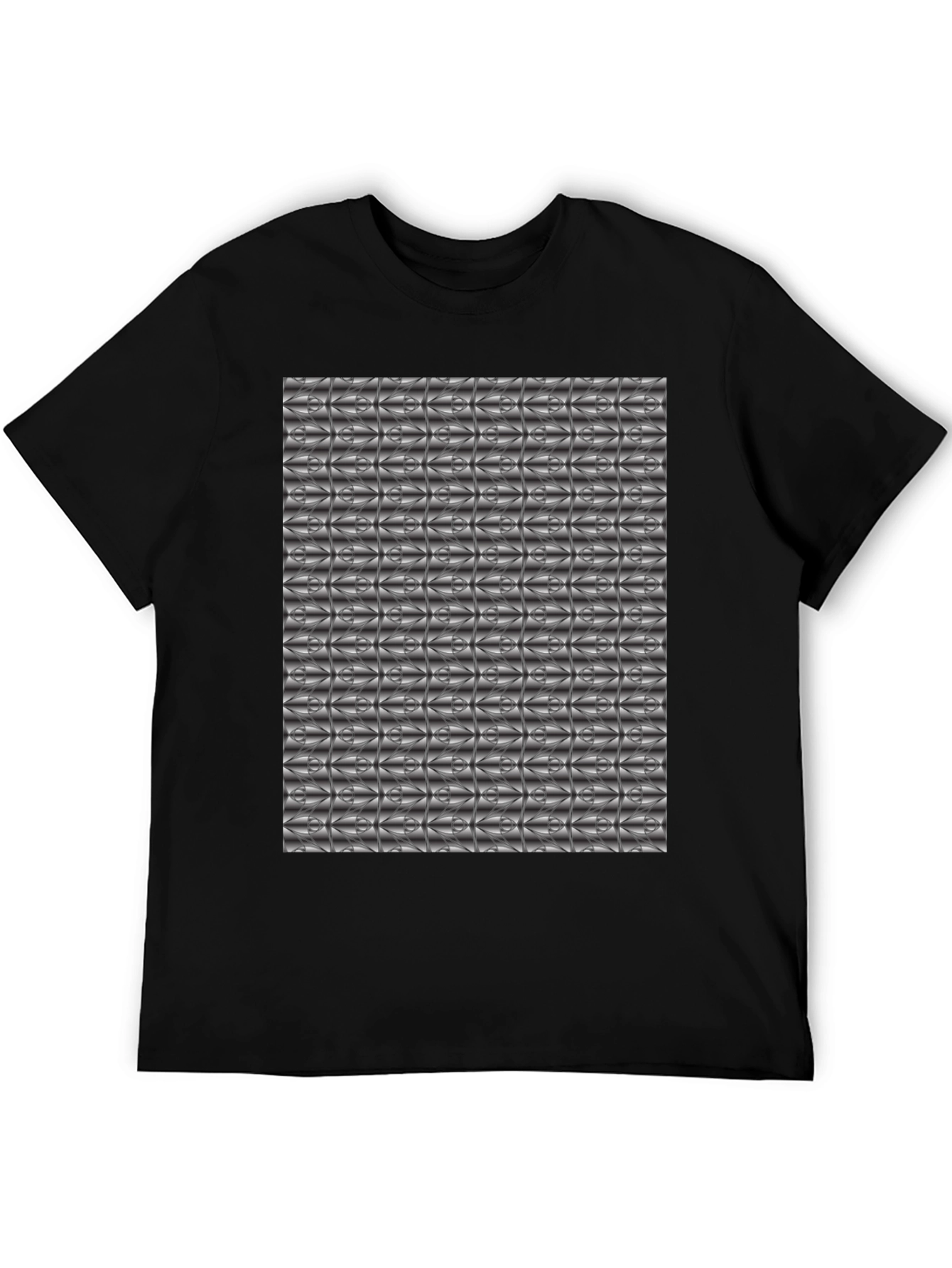 Abstract Pattern Black T-Shirt