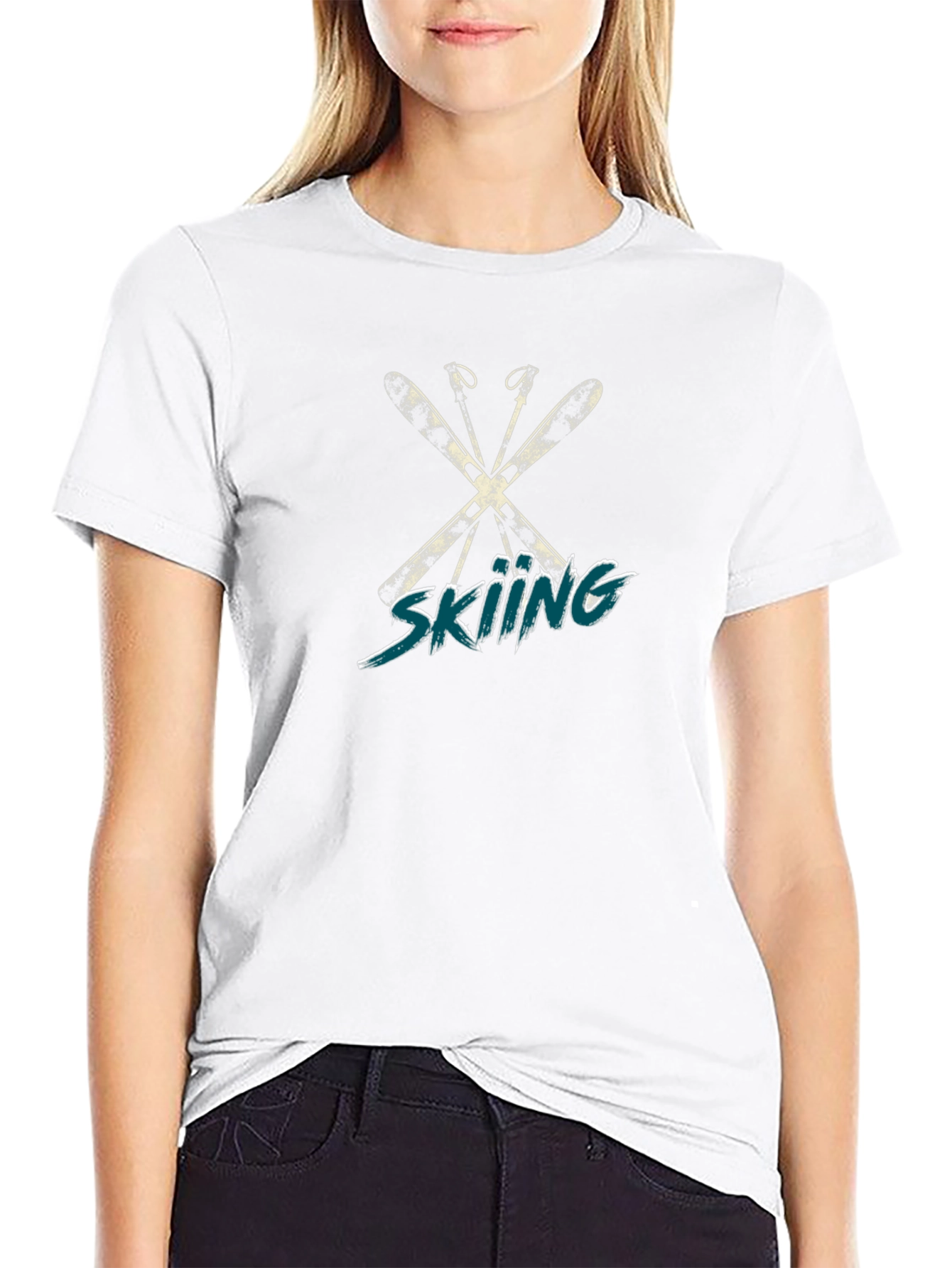 Skiing Graphic T-Shirt - Winter Sport Tee