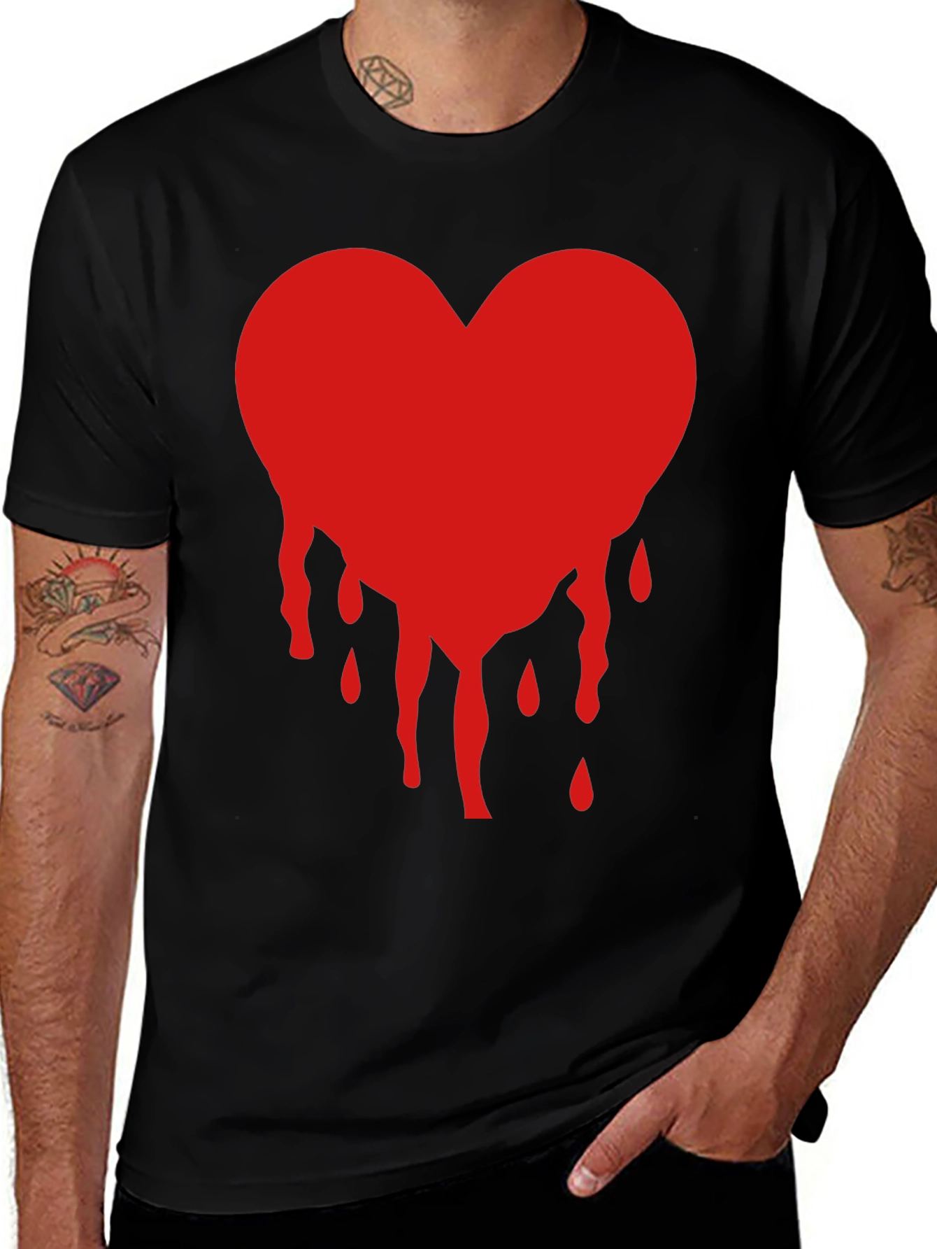 Bleeding Heart Graphic Tee - Trendy Casual Style