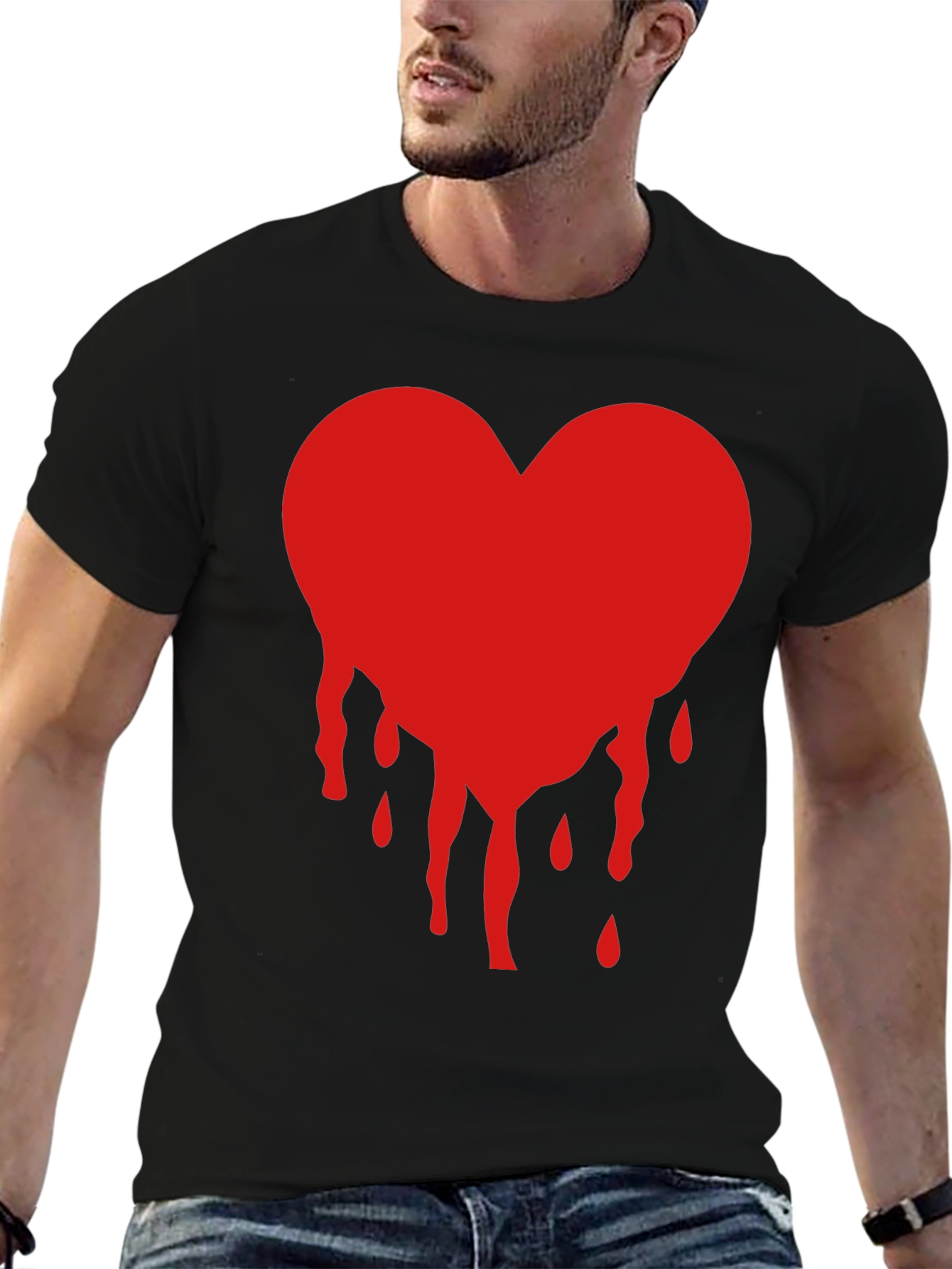 Bleeding Heart Graphic Tee - Trendy Casual Style
