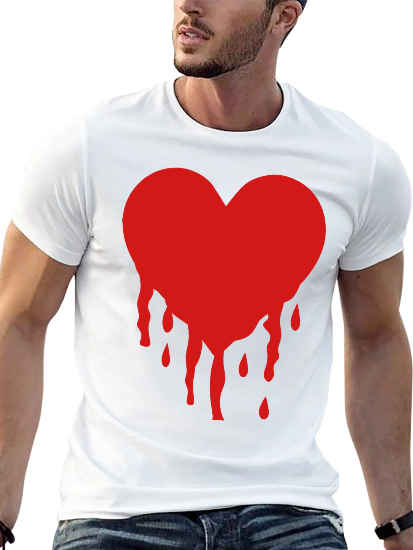 Bleeding Heart Graphic Tee - Trendy Casual Style