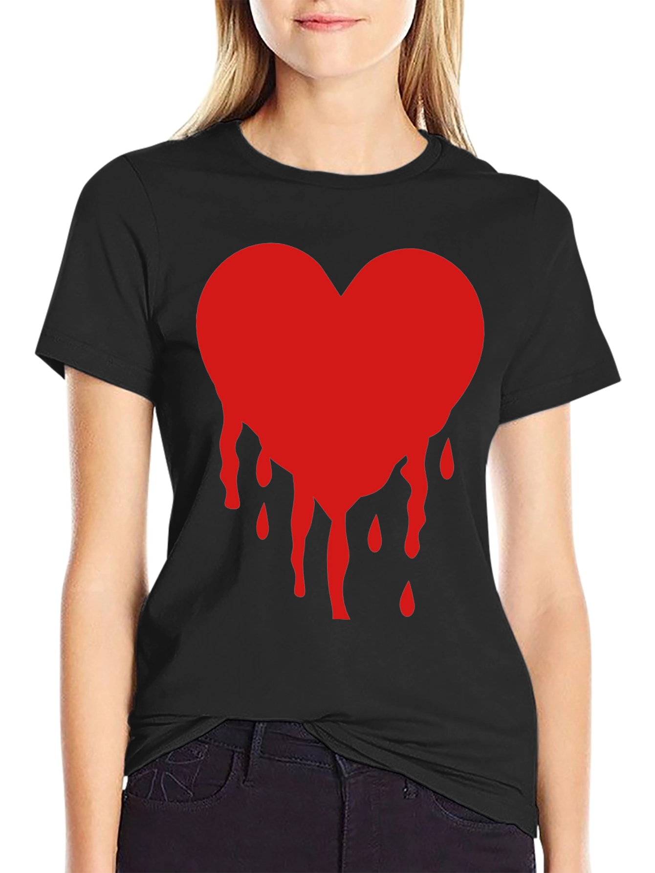 Bleeding Heart Graphic Tee - Trendy Casual Style