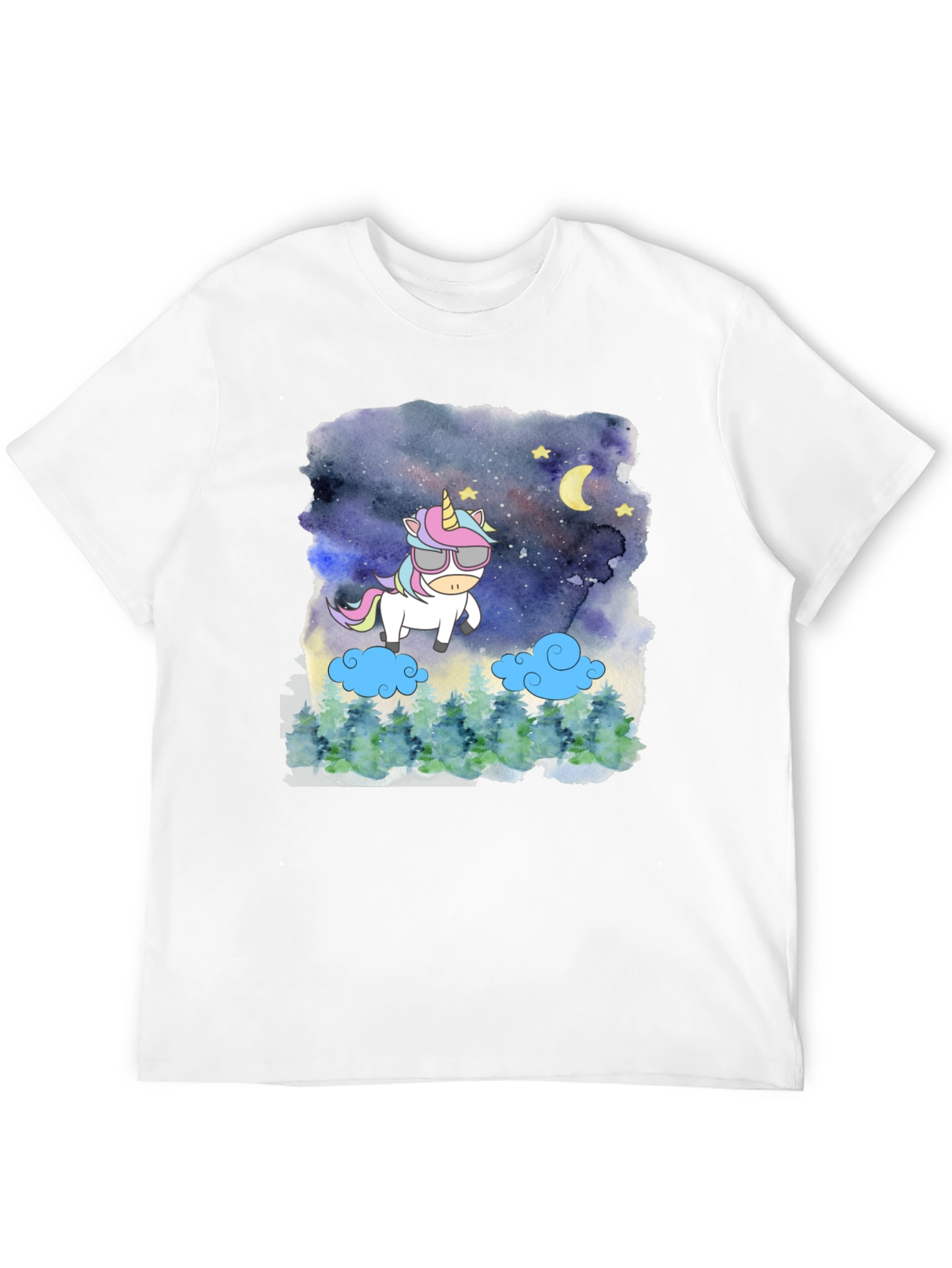 Unicorn Night Sky Graphic Tee
