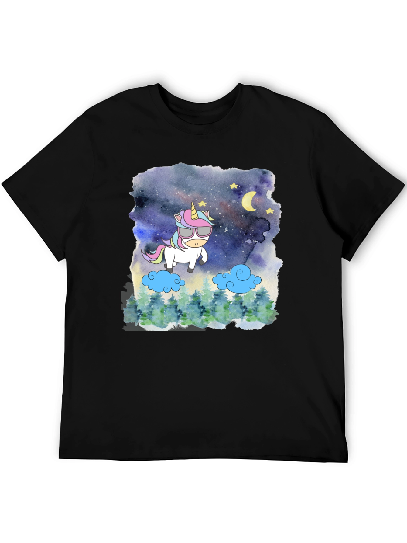 Unicorn Night Sky Graphic Tee