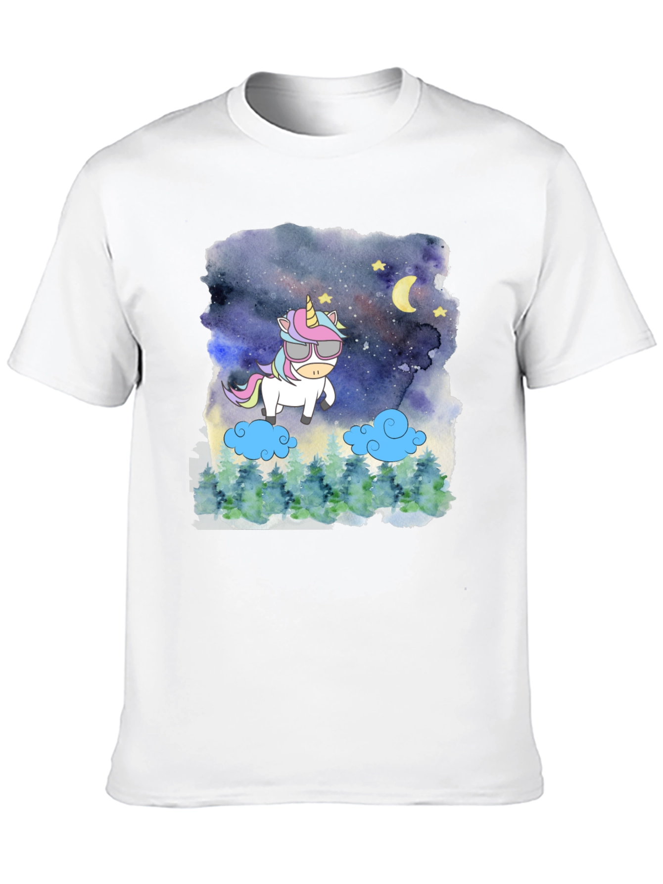 Unicorn Night Sky Graphic Tee