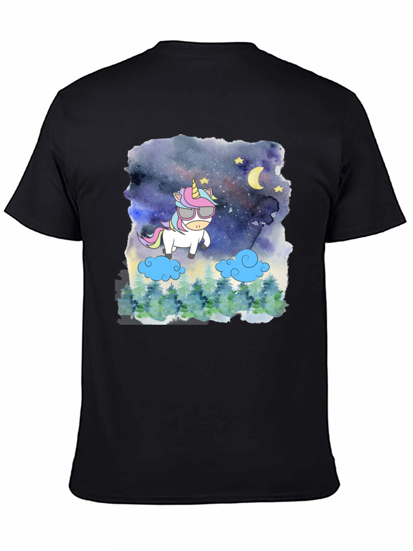 Unicorn Night Sky Graphic Tee