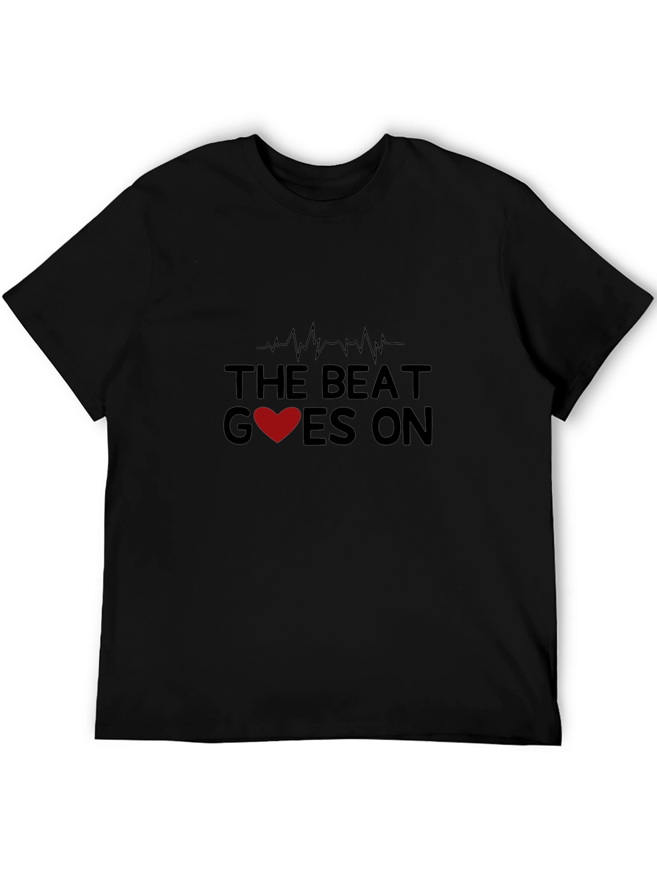 The Beat Goes On Graphic Tee - Heartbeat Design