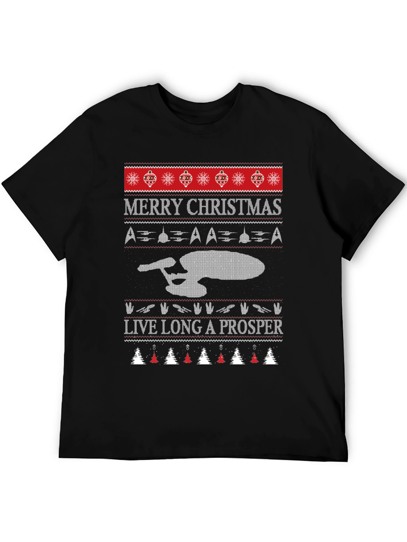 Star Trek Ugly Christmas Sweater Graphic Tee