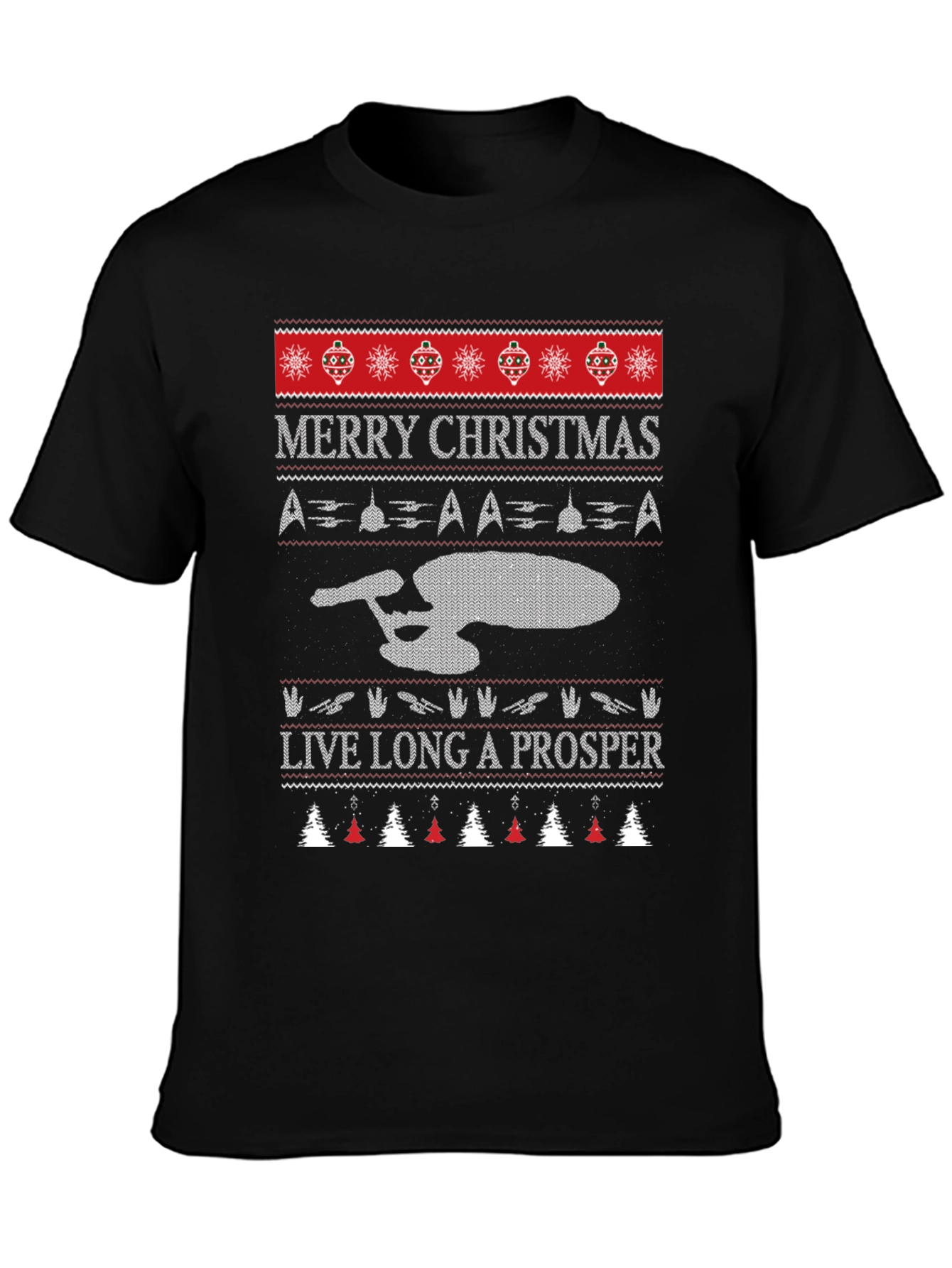 Star Trek Ugly Christmas Sweater Graphic Tee