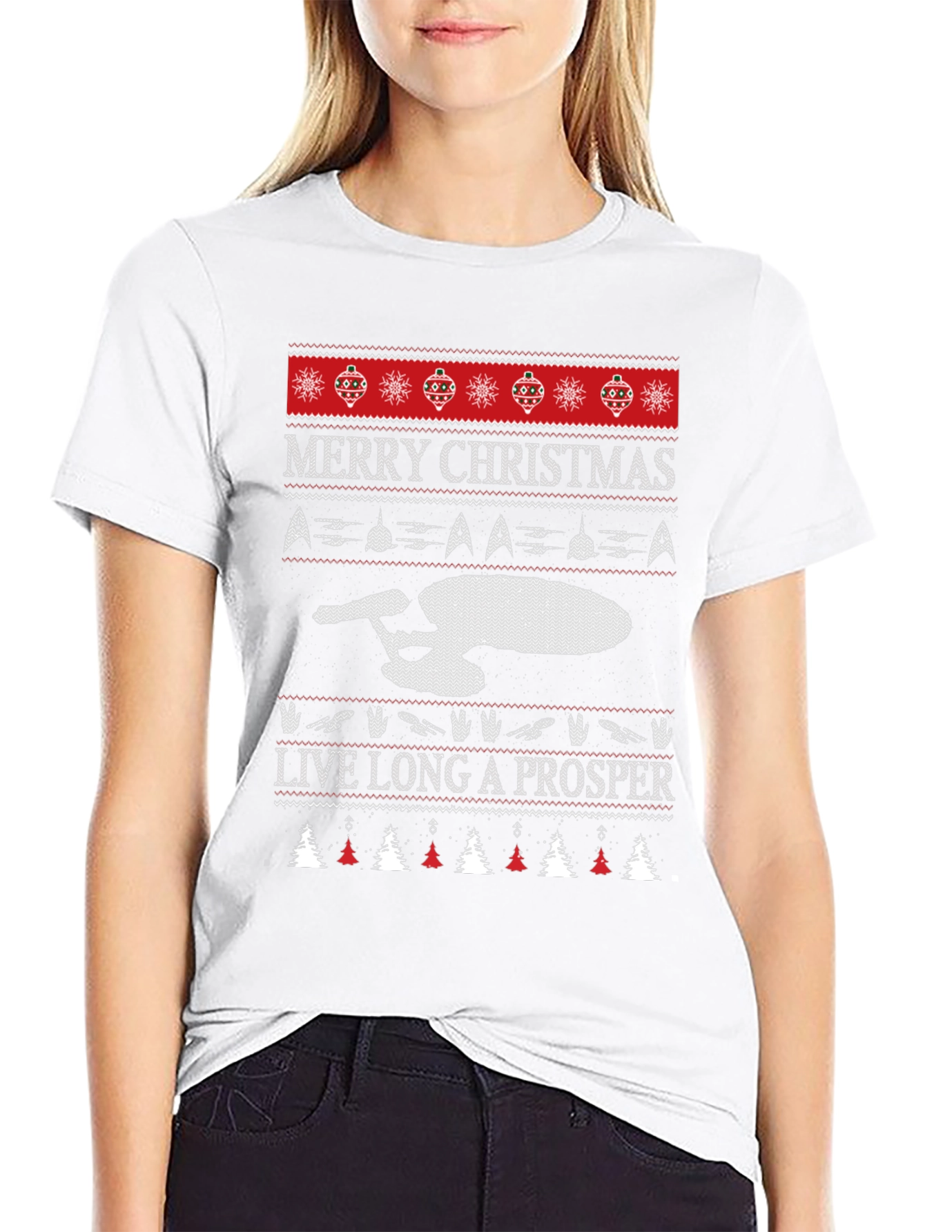 Star Trek Ugly Christmas Sweater Graphic Tee