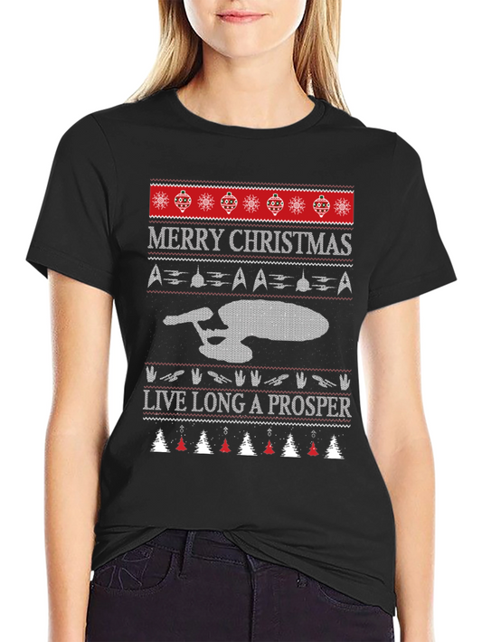 Star Trek Ugly Christmas Sweater Graphic Tee