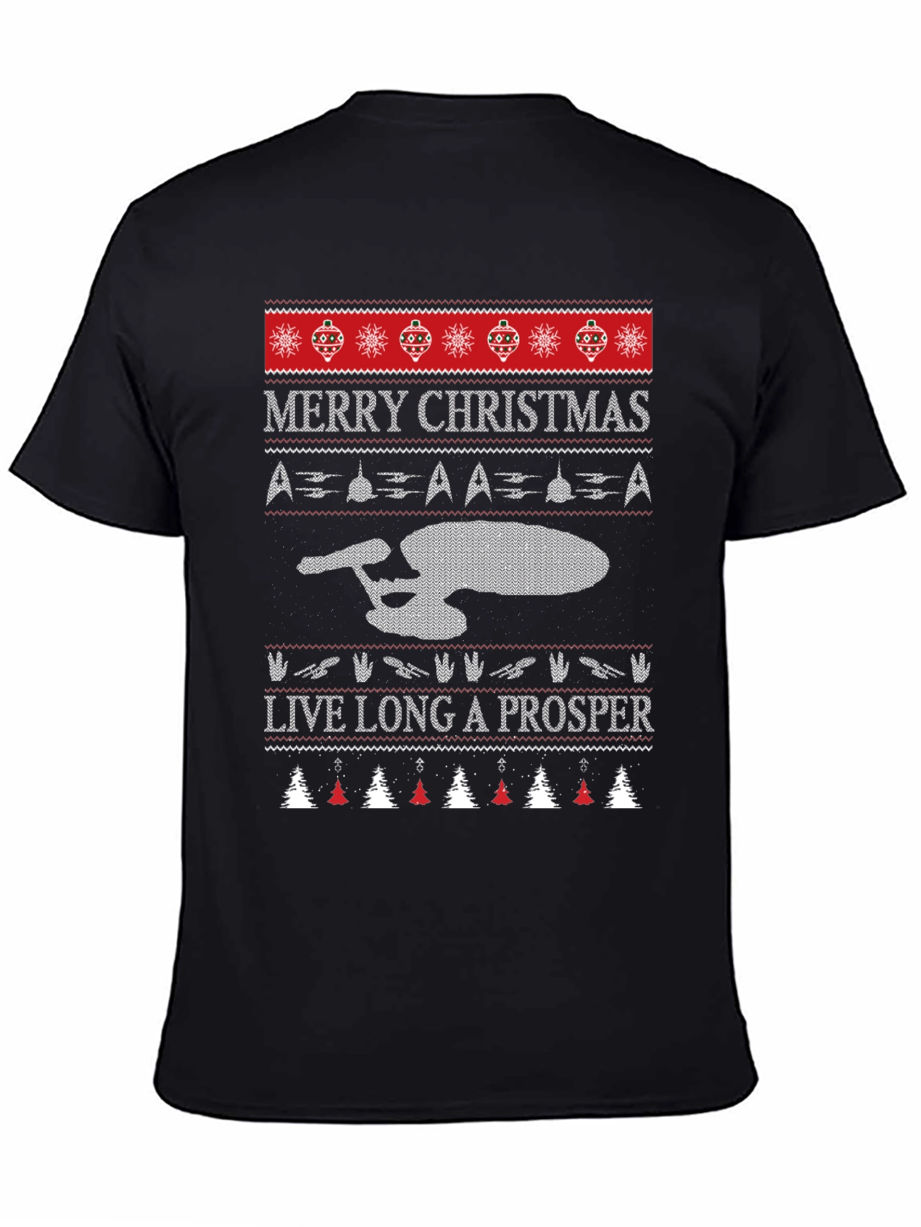 Star Trek Ugly Christmas Sweater Graphic Tee