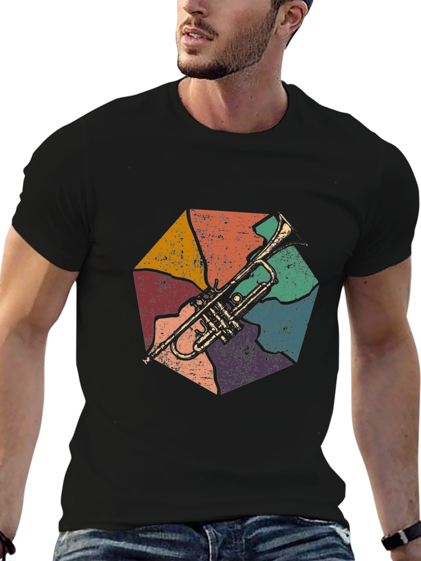 Retro Trumpet T-Shirt - Music Lover Tee