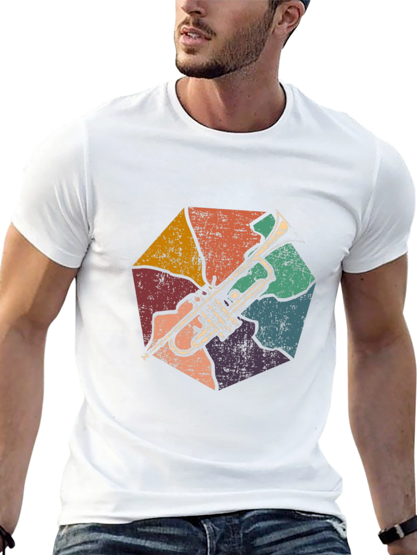 Retro Trumpet T-Shirt - Music Lover Tee