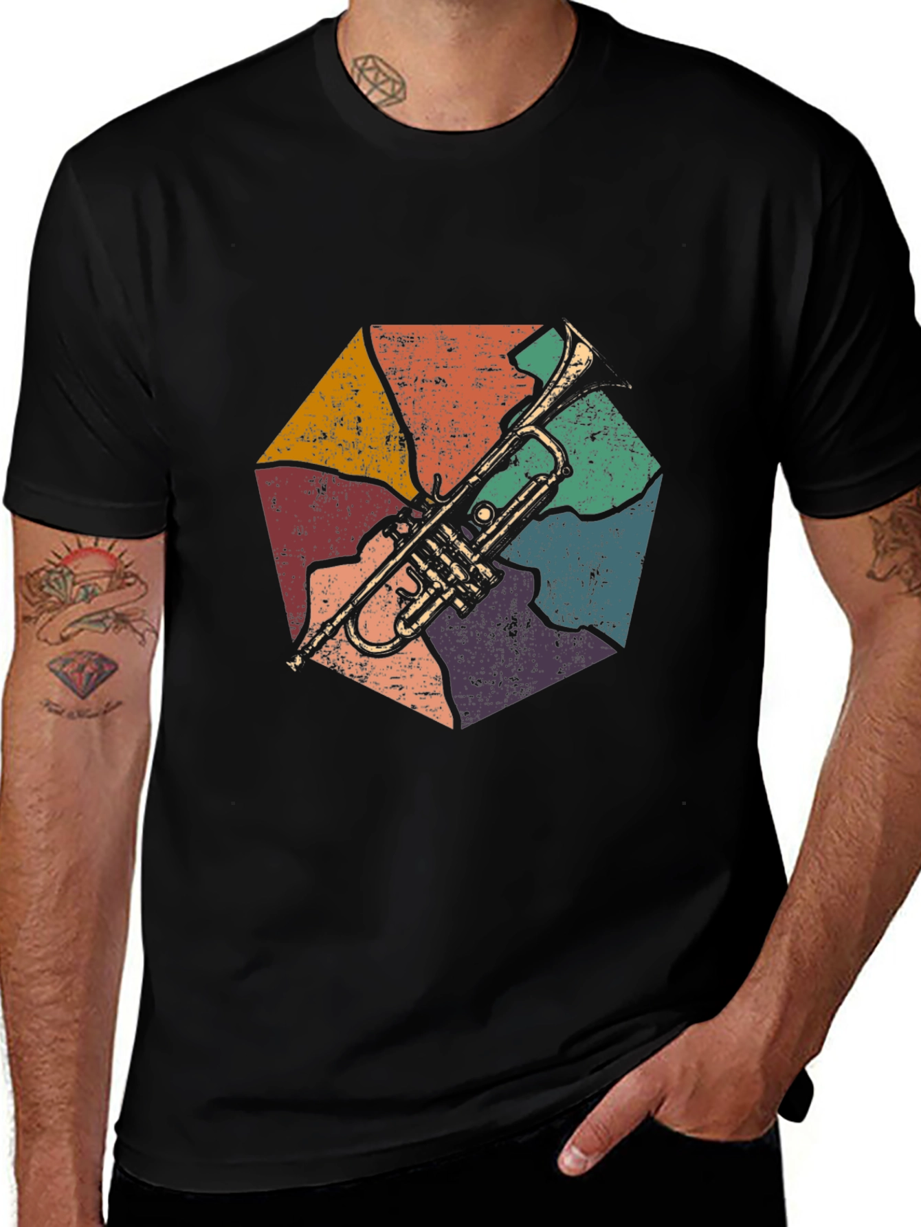 Retro Trumpet T-Shirt - Music Lover Tee