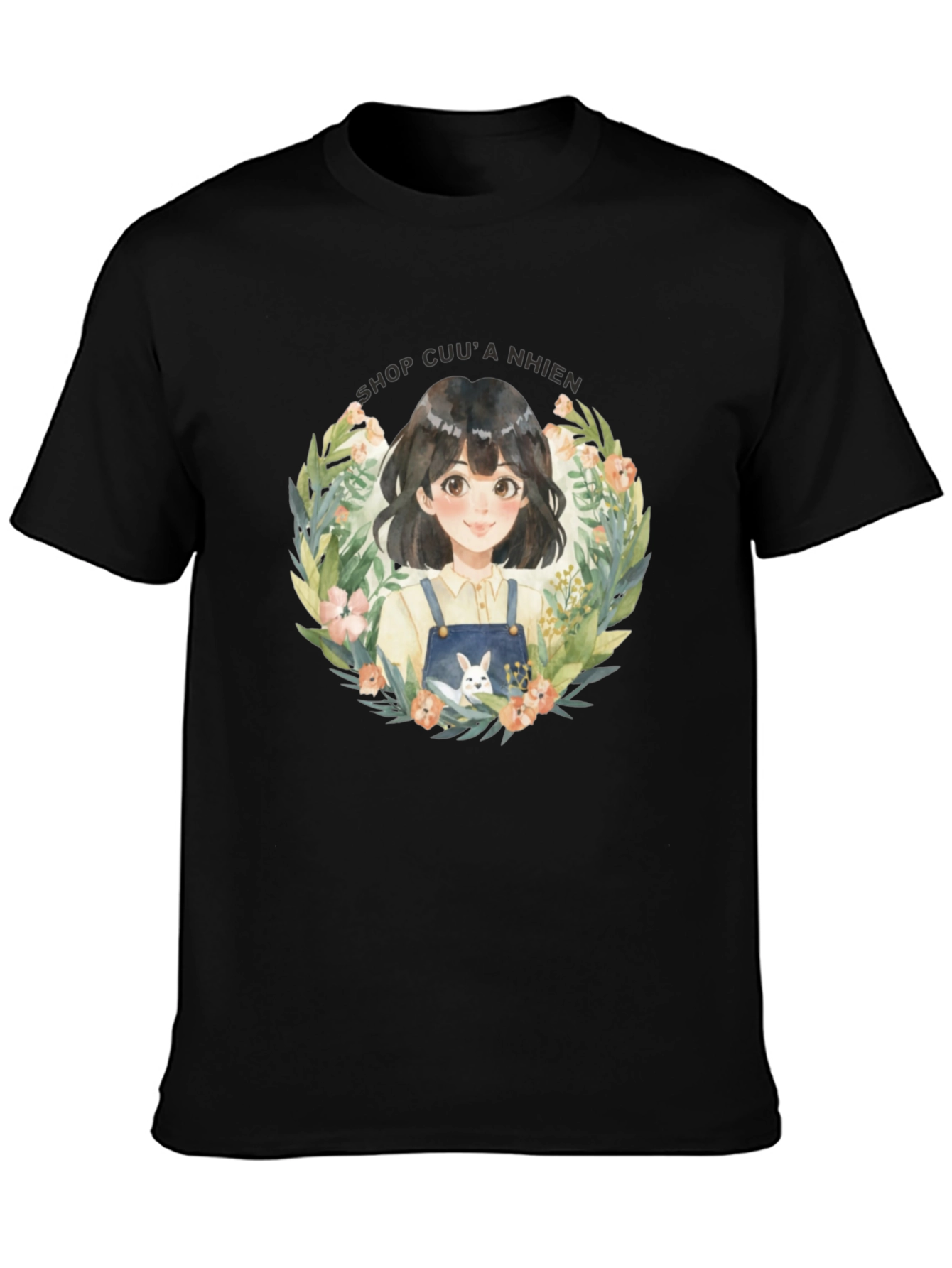 Floral Girl Graphic T-Shirt