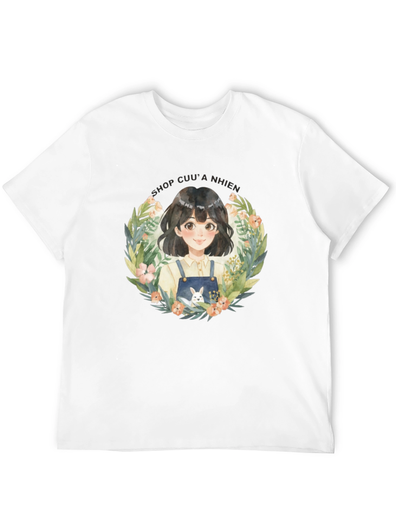 Floral Girl Graphic T-Shirt