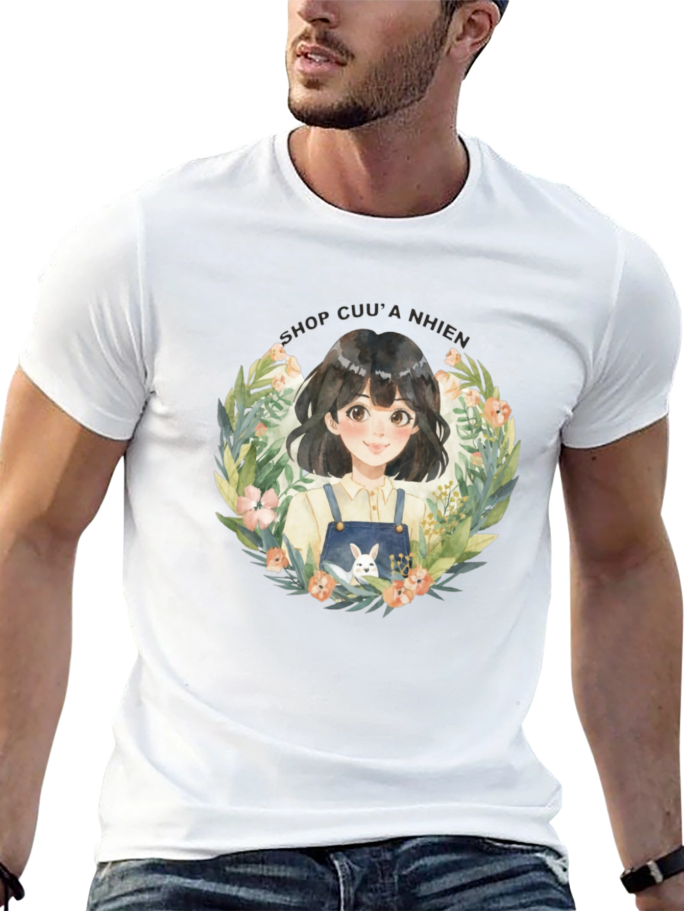 Floral Girl Graphic T-Shirt