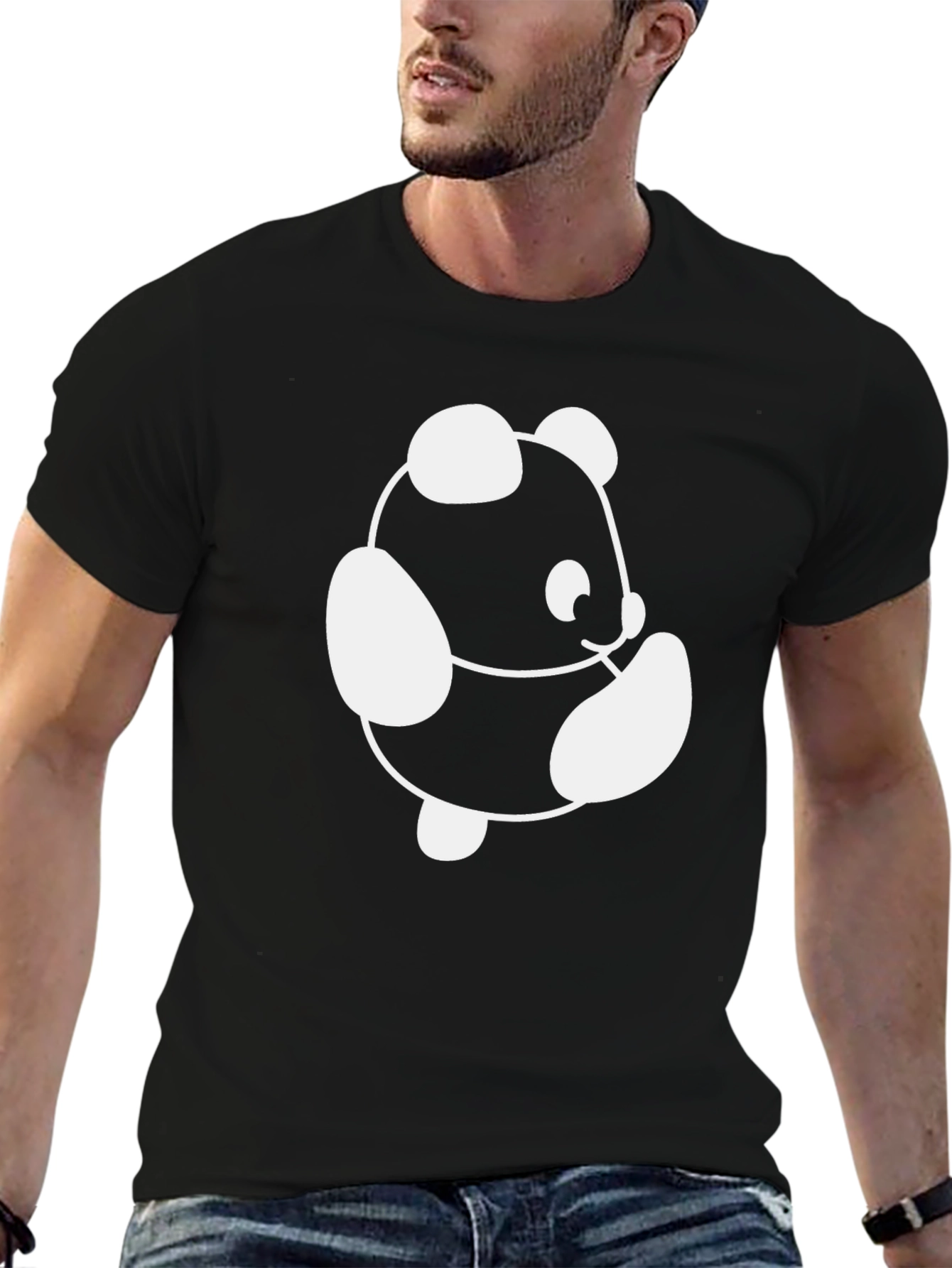 Panda Graphic Black T-Shirt