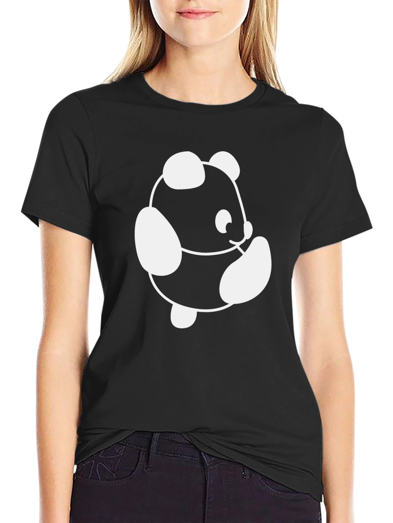 Panda Graphic Black T-Shirt