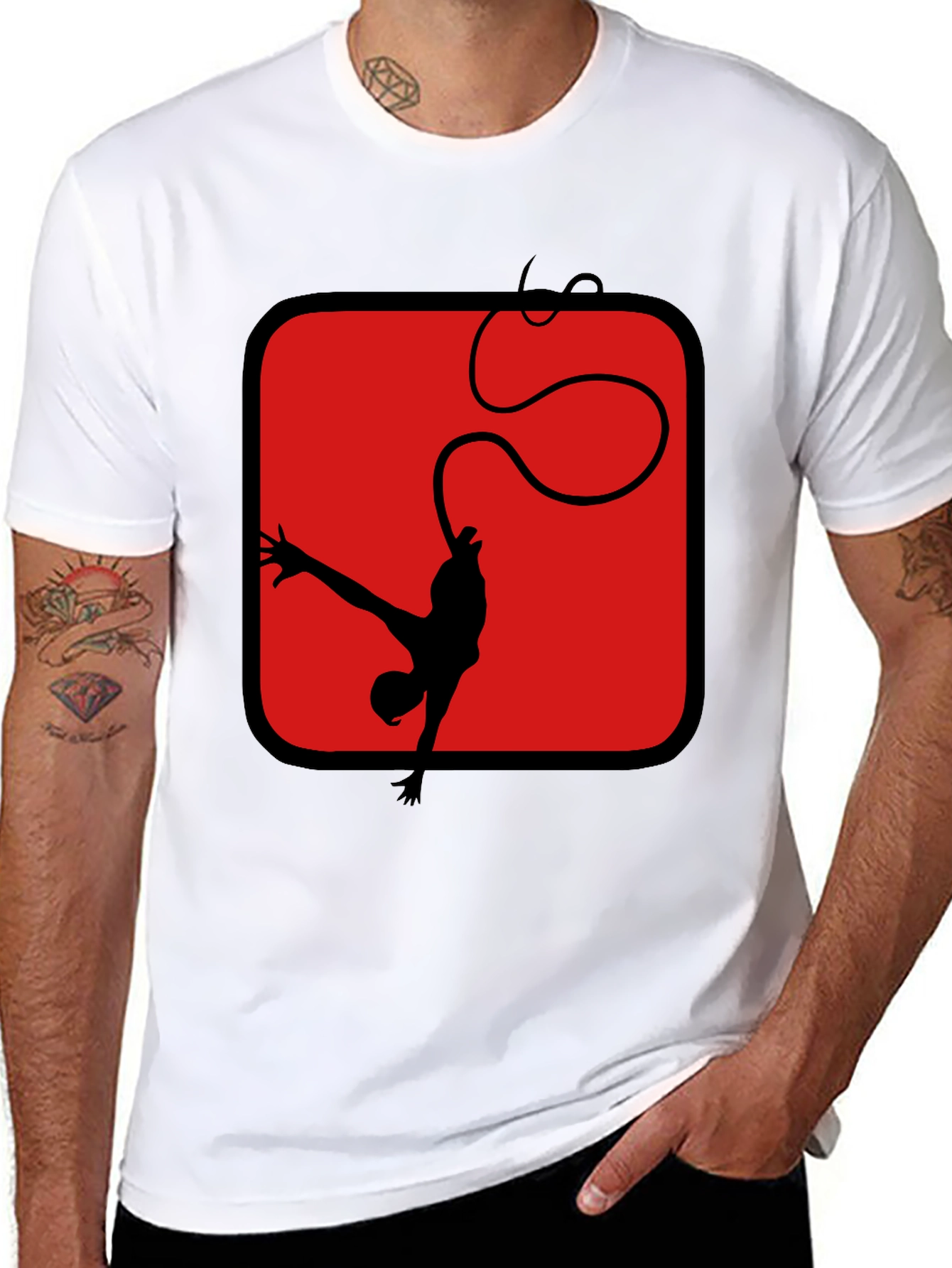 Bungee Jumper Graphic Tee - Black