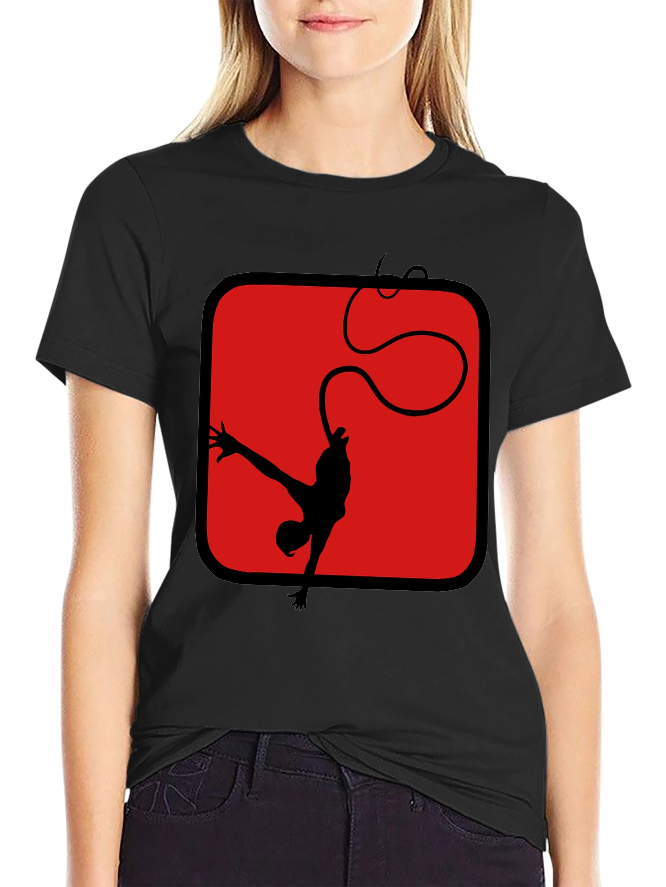 Bungee Jumper Graphic Tee - Black