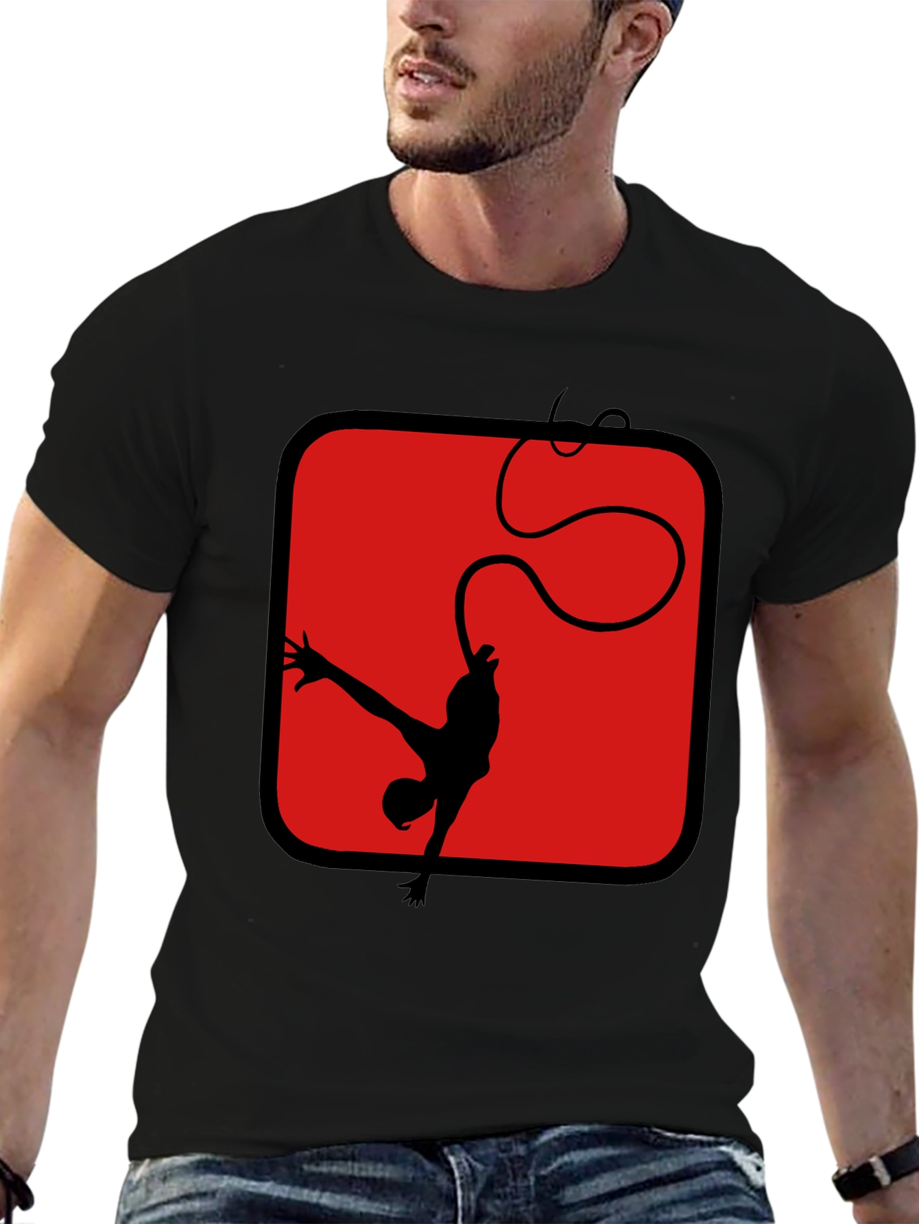 Bungee Jumper Graphic Tee - Black