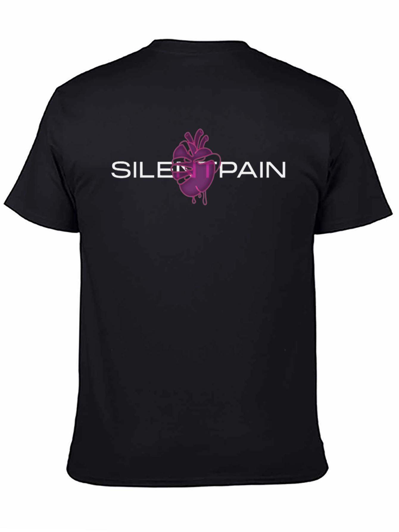 Silent Pain Graphic T-Shirt - Black