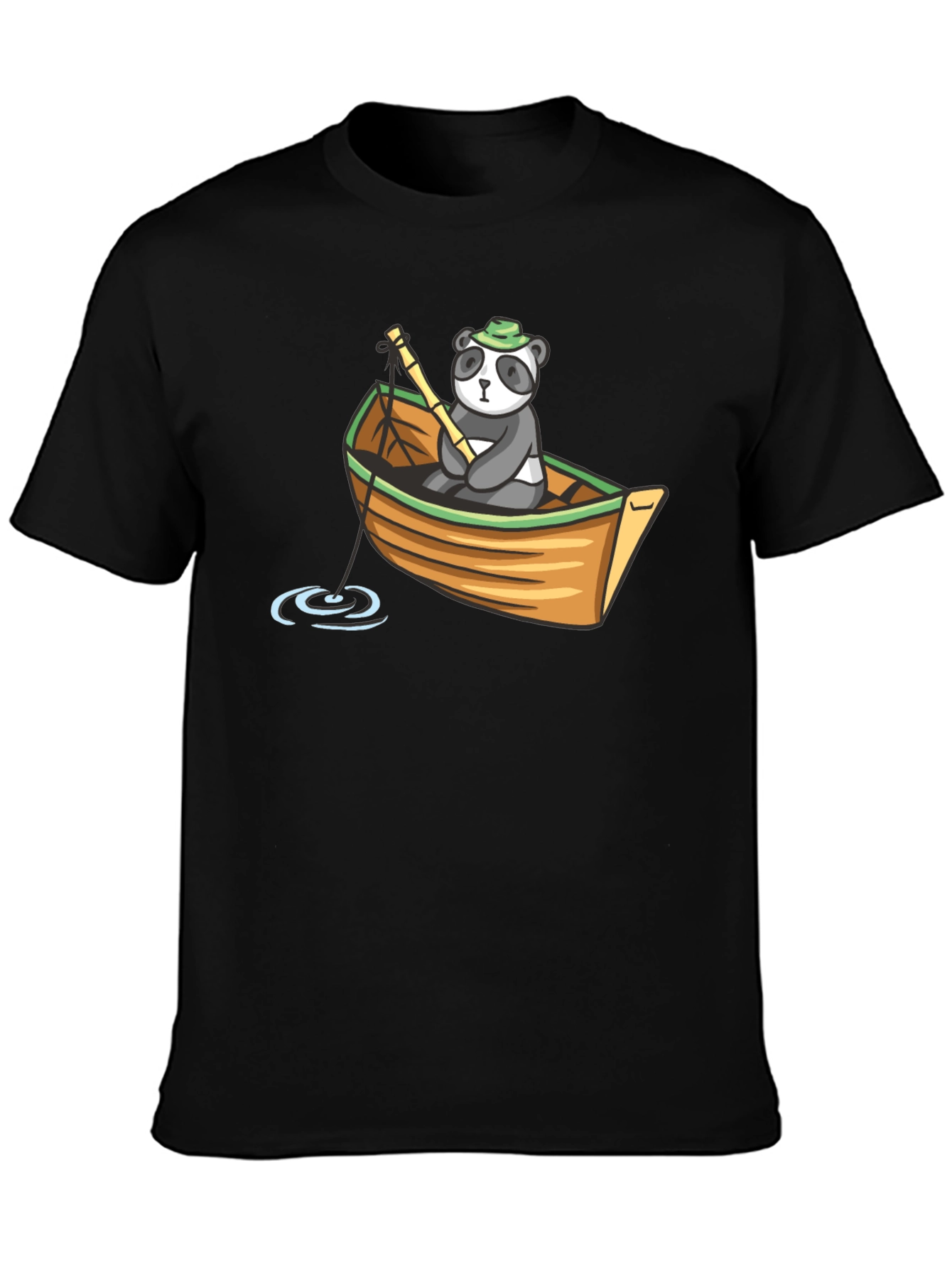 Panda Fishing T-Shirt - Cute Graphic Tee