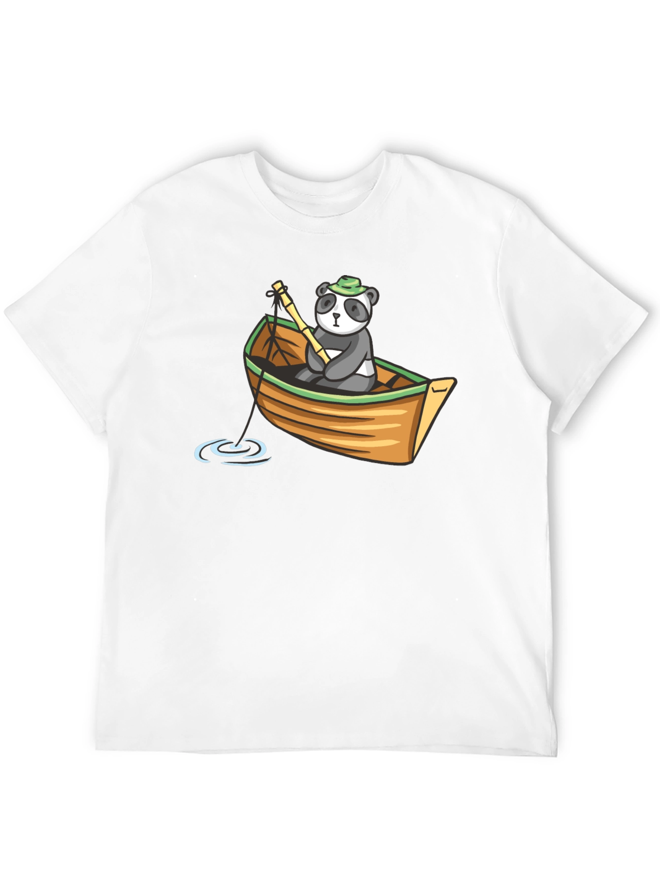 Panda Fishing T-Shirt - Cute Graphic Tee