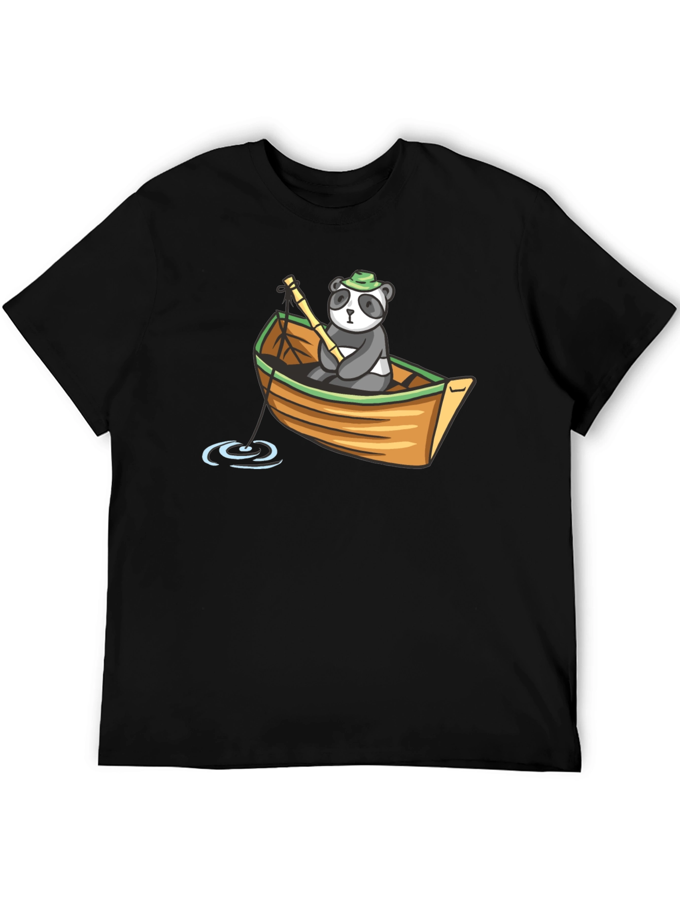 Panda Fishing T-Shirt - Cute Graphic Tee