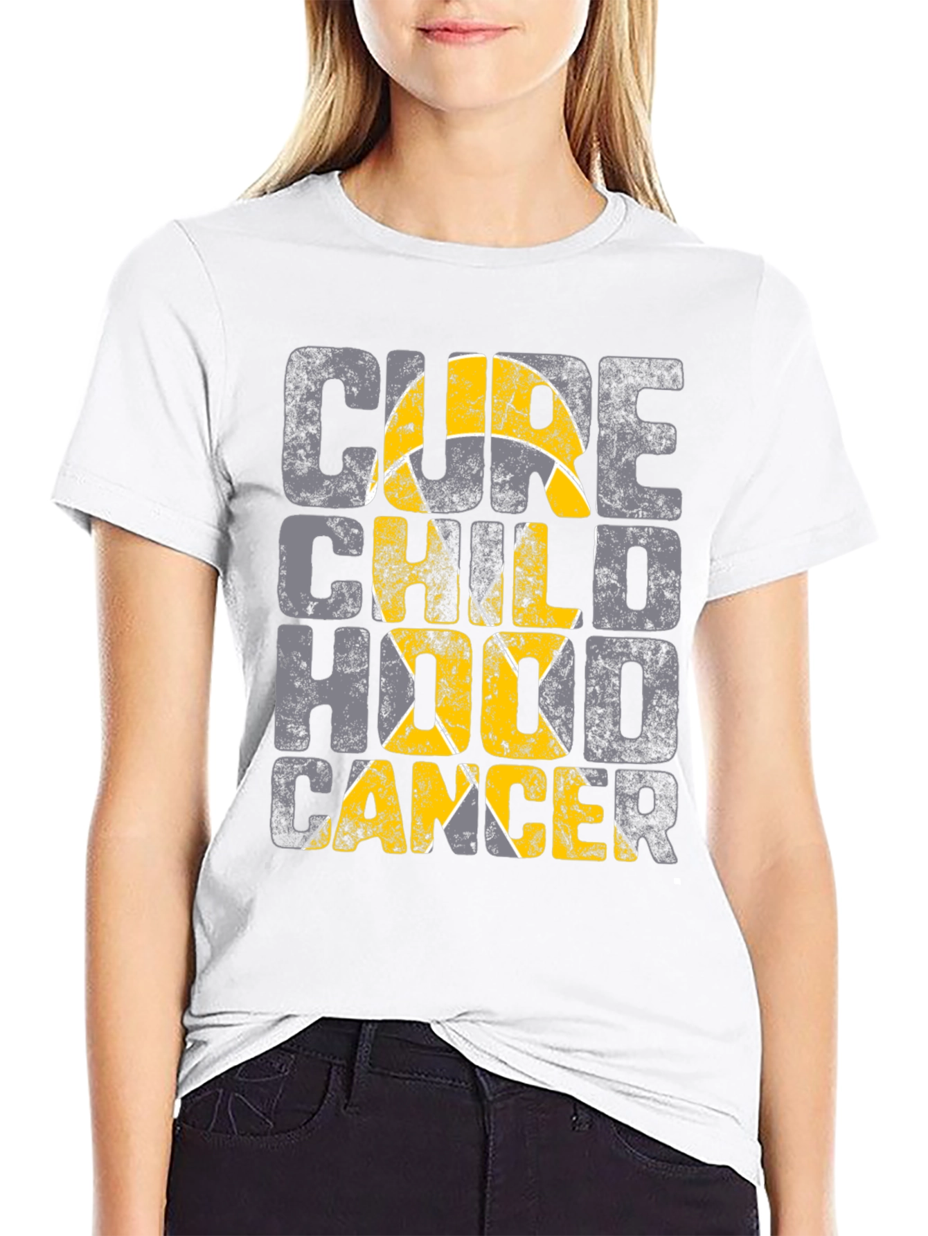 Cure Childhood Cancer Awareness Graphic T-Shirt