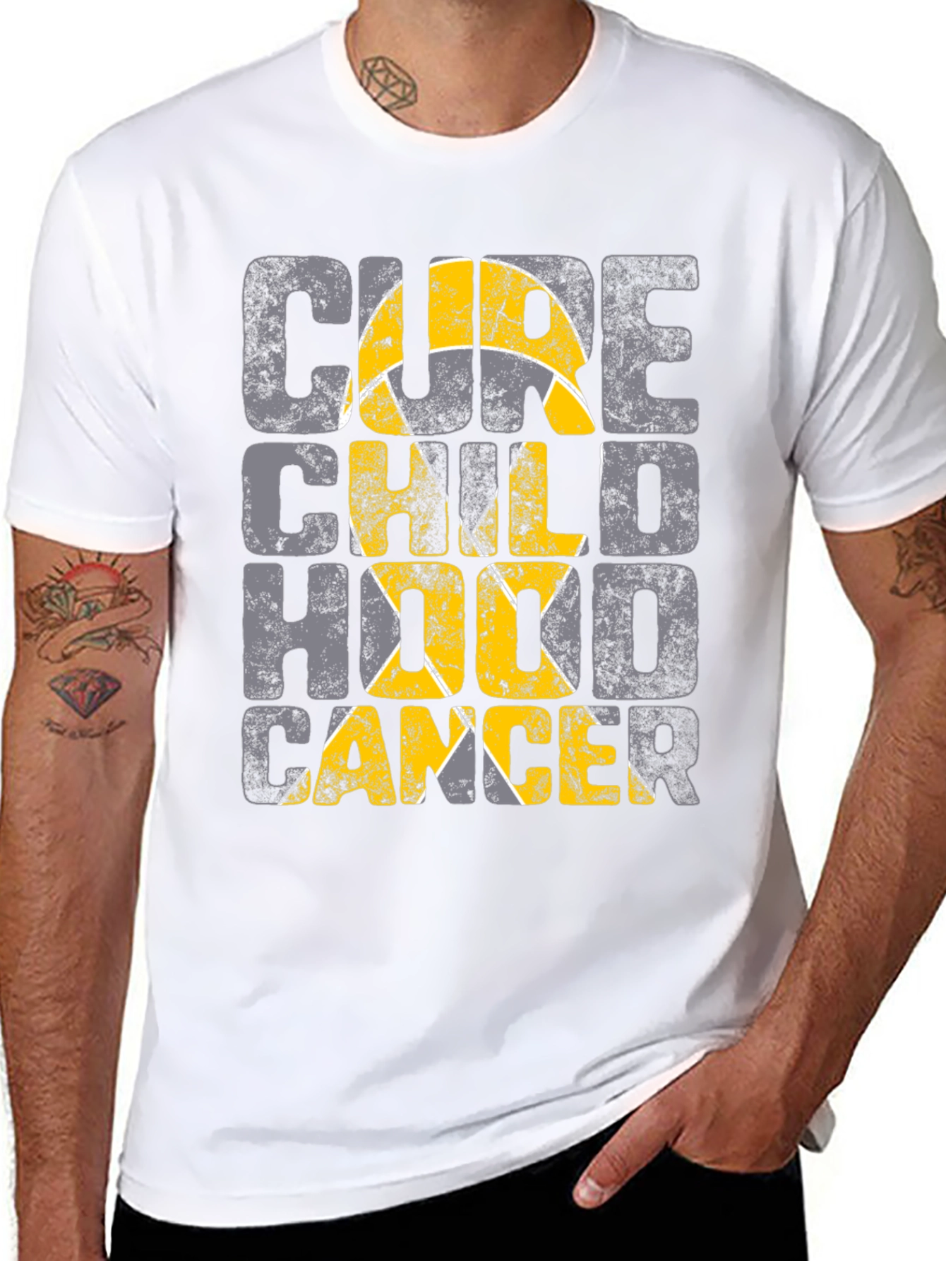 Cure Childhood Cancer Awareness Graphic T-Shirt