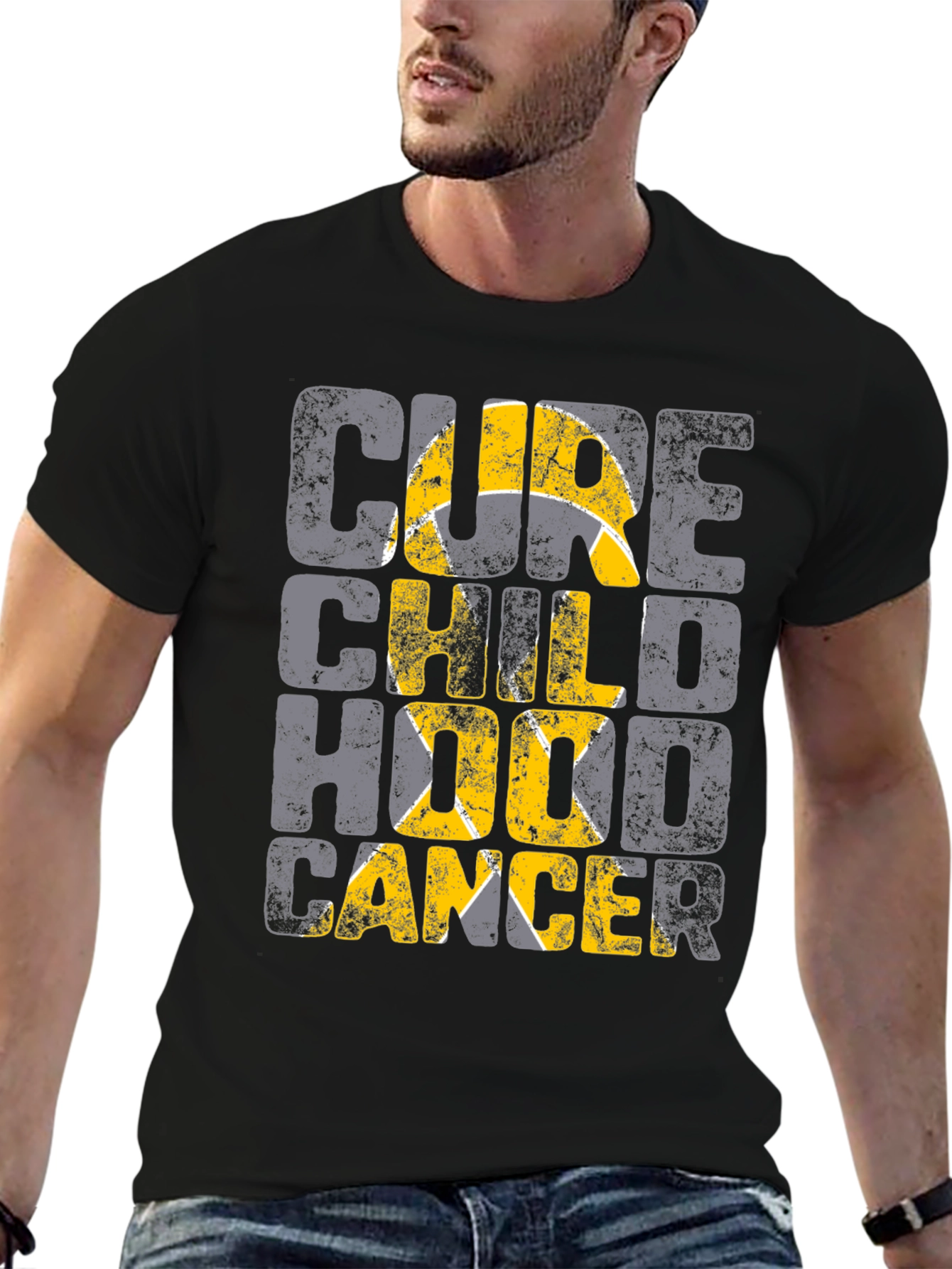 Cure Childhood Cancer Awareness Graphic T-Shirt