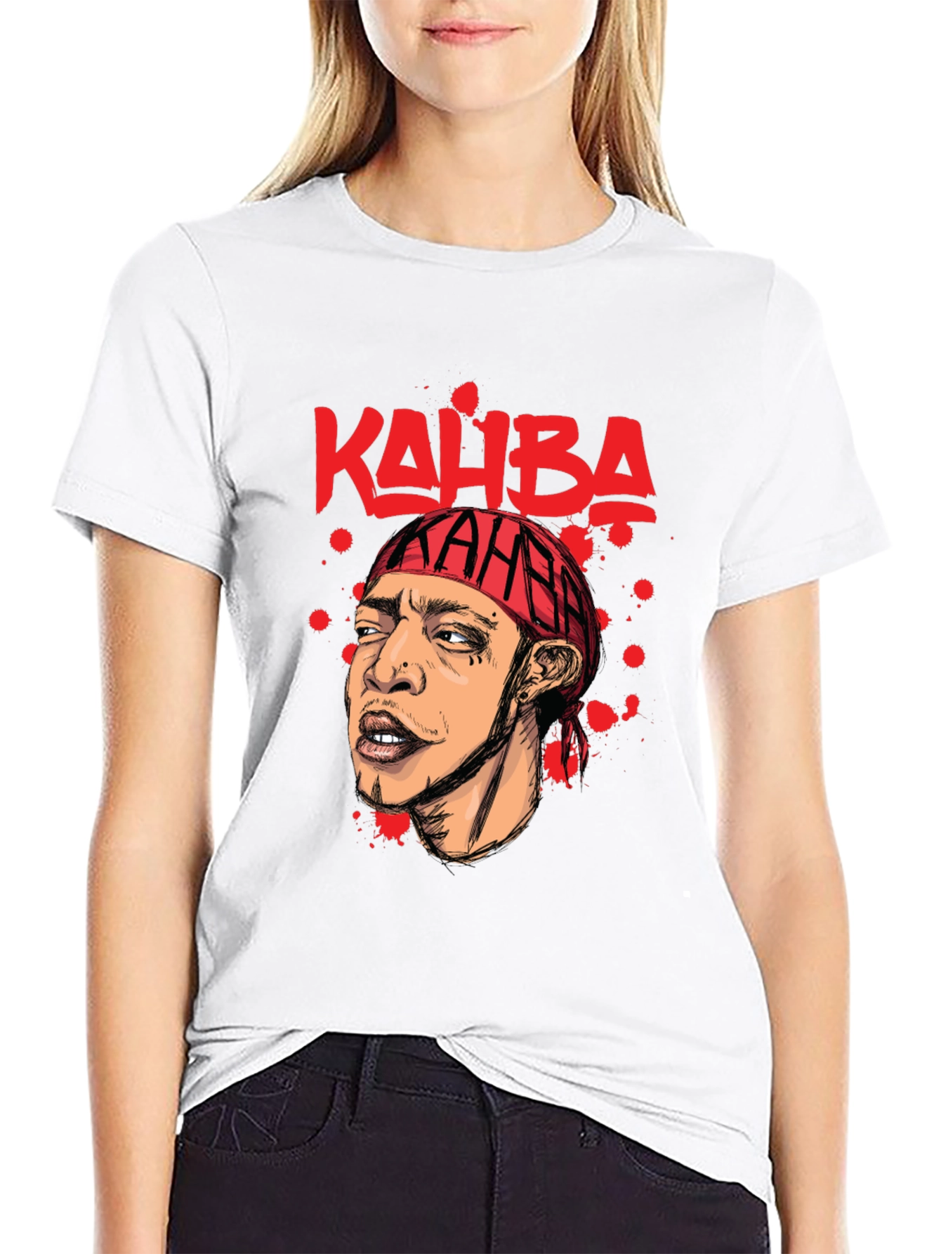 Kahba Graphic Print T-Shirt - Black